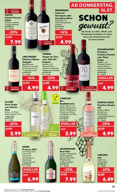 Kaufland Prospekt ab 16.07.2026 gültig | Seite: 23 | Produkte: Weißwein, Rotwein trocken, Kirschen, Gewürze