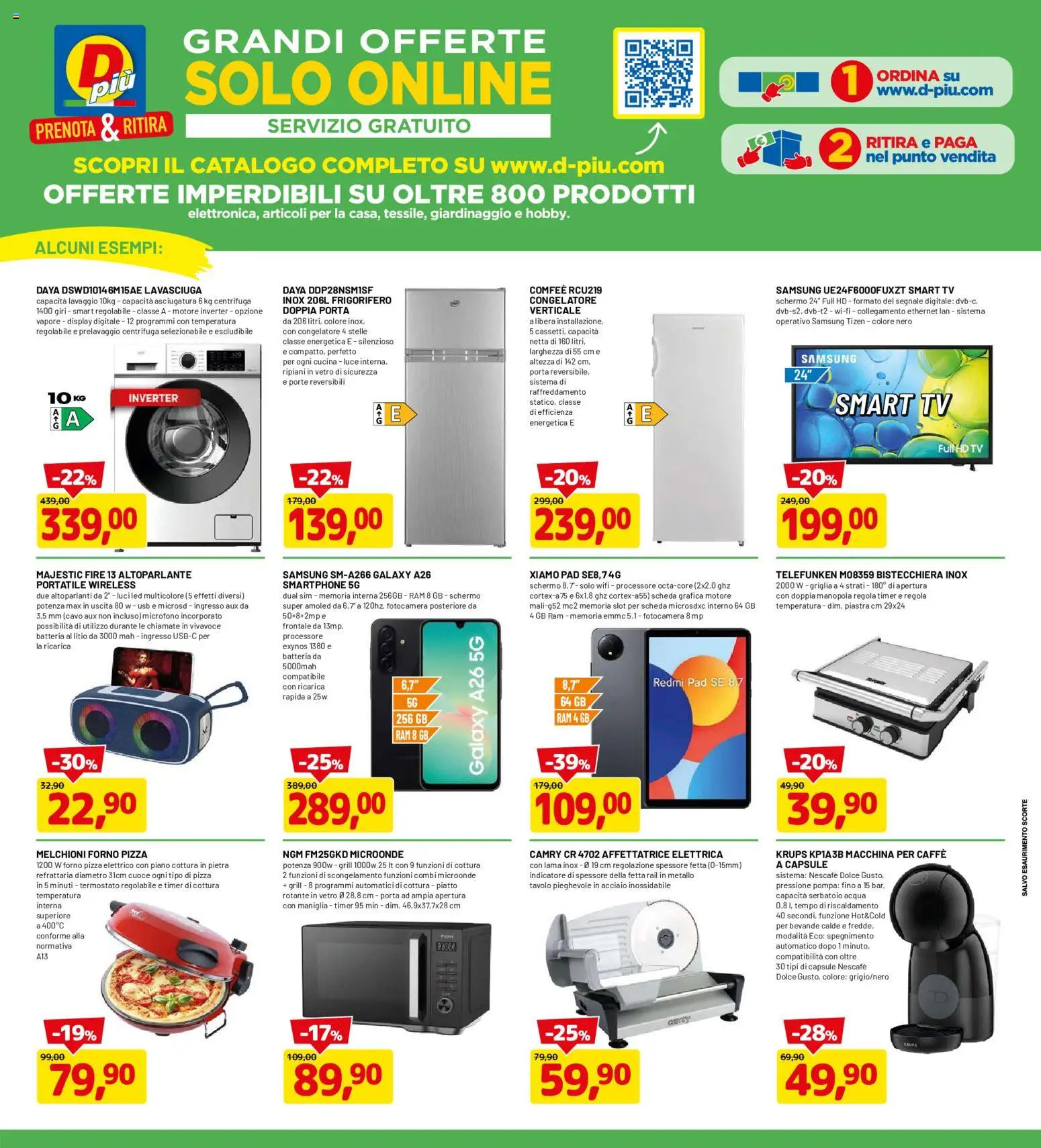 Volantino D Più del 20/07/2026 | Pagina: 15 | Prodotti: Microonde, smart TV, Griglia, Batteria