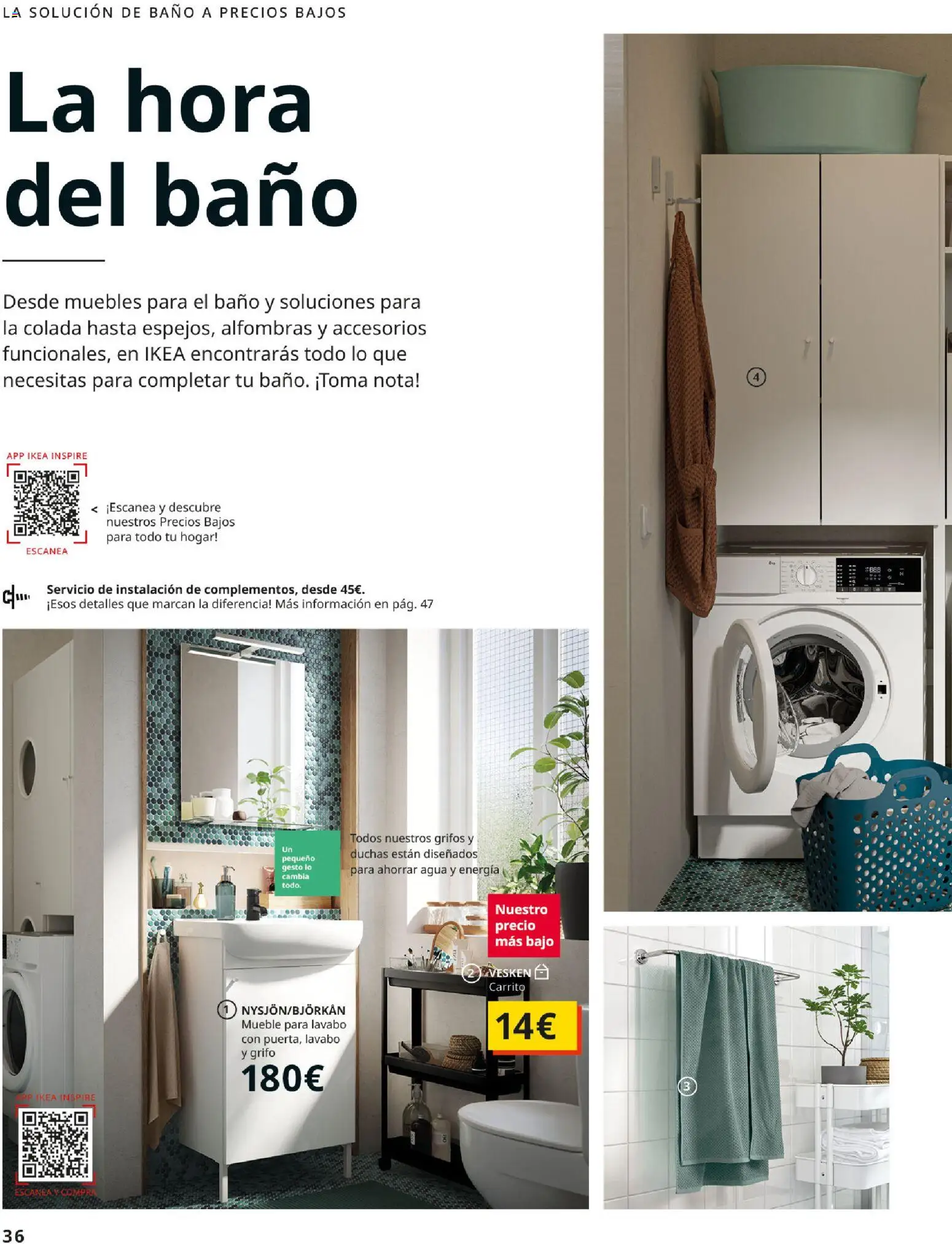 IKEA - Precios bajos │ válido desde el 01/09/2026 | Página: 36 | Productos: Muebles, Agua, Lavabo, Baño