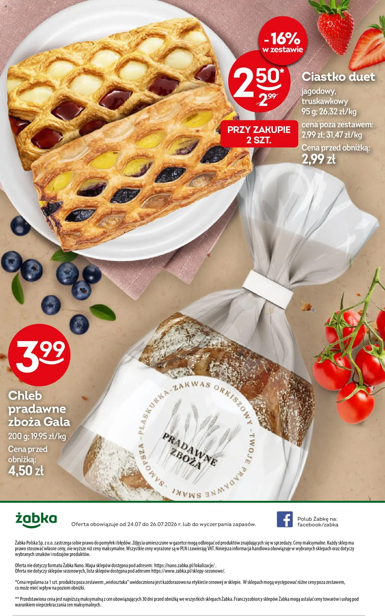 Żabka gazetka - Weekendowe promocje od 24.07.2026 | Strona: 8 | Produkty: Chleb