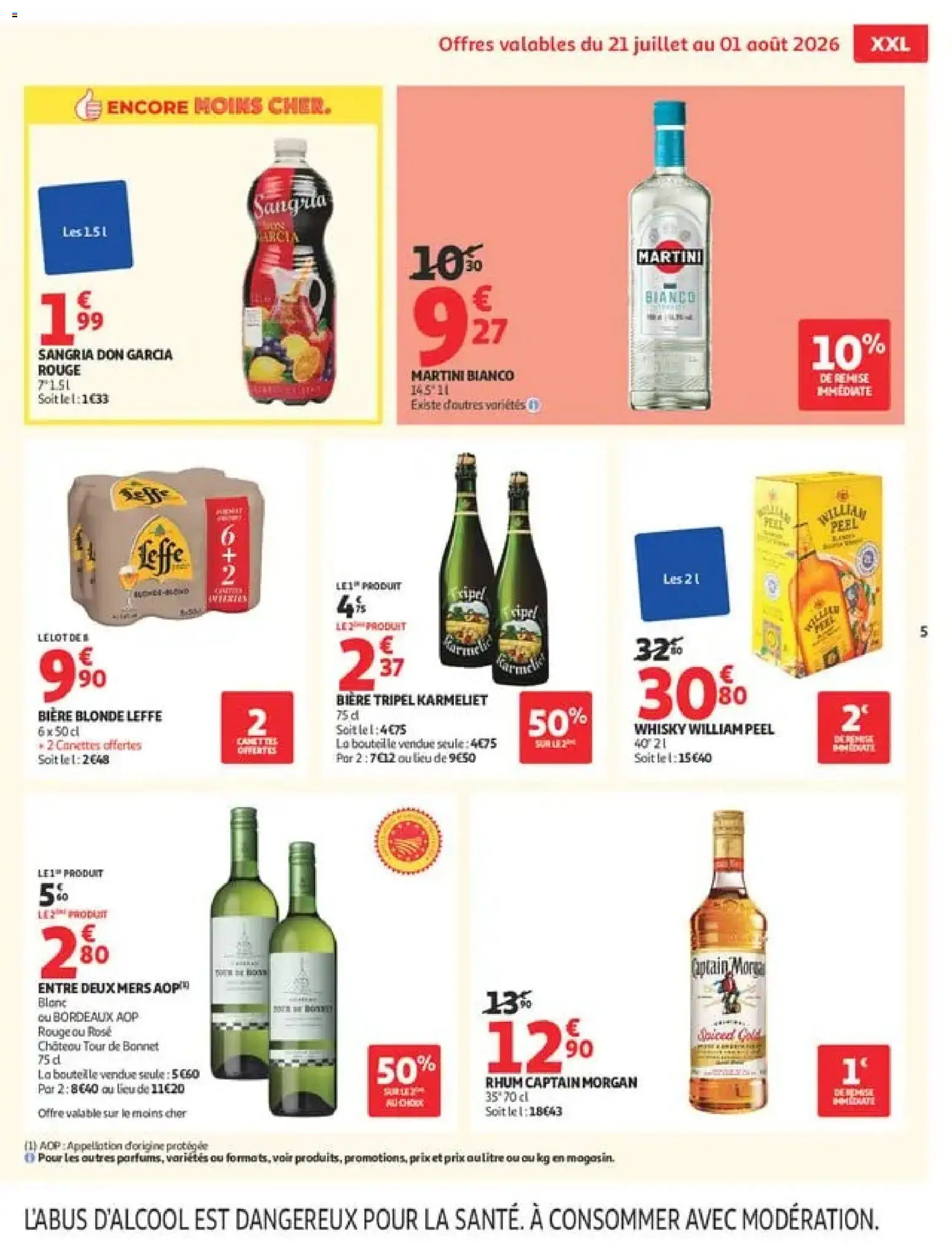 {H1} | Page: 5 | Produits: Bière blonde, Vermouth, Biere blonde leffe, Bière
