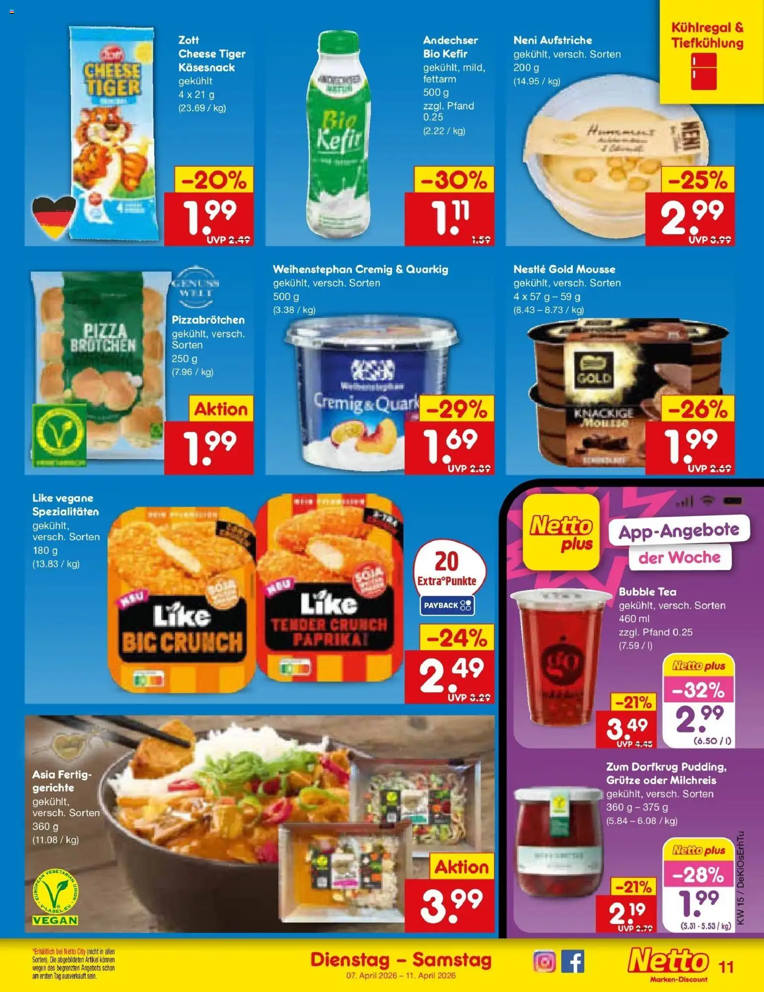 Netto Marken-Discount Prospekt München	 – gültig ab 07.04.2026 | Seite: 13 | Produkte: Kefir, Pizza