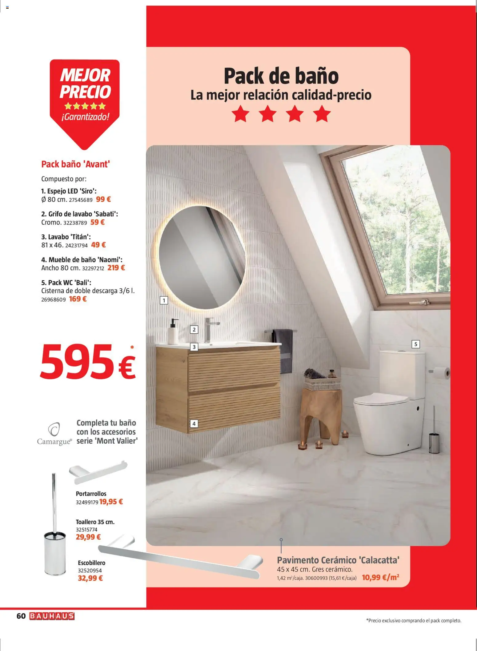 Bauhaus folleto Renueva │ válido desde el 02.03.2026 | Página: 60 | Productos: Toallero, Lavabo, Baño, Espejo