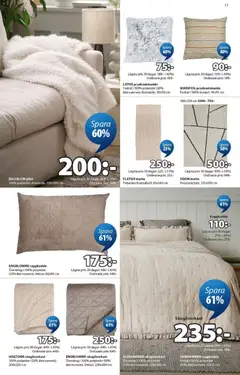 JYSK erbjudanden - Förhandsvisning av reklamblad från butik JYSK aktuell från 01.06.2026 | Sida: 17 | Produkter: Sängöverkast, Prydnadskudde, Pläd, Matta