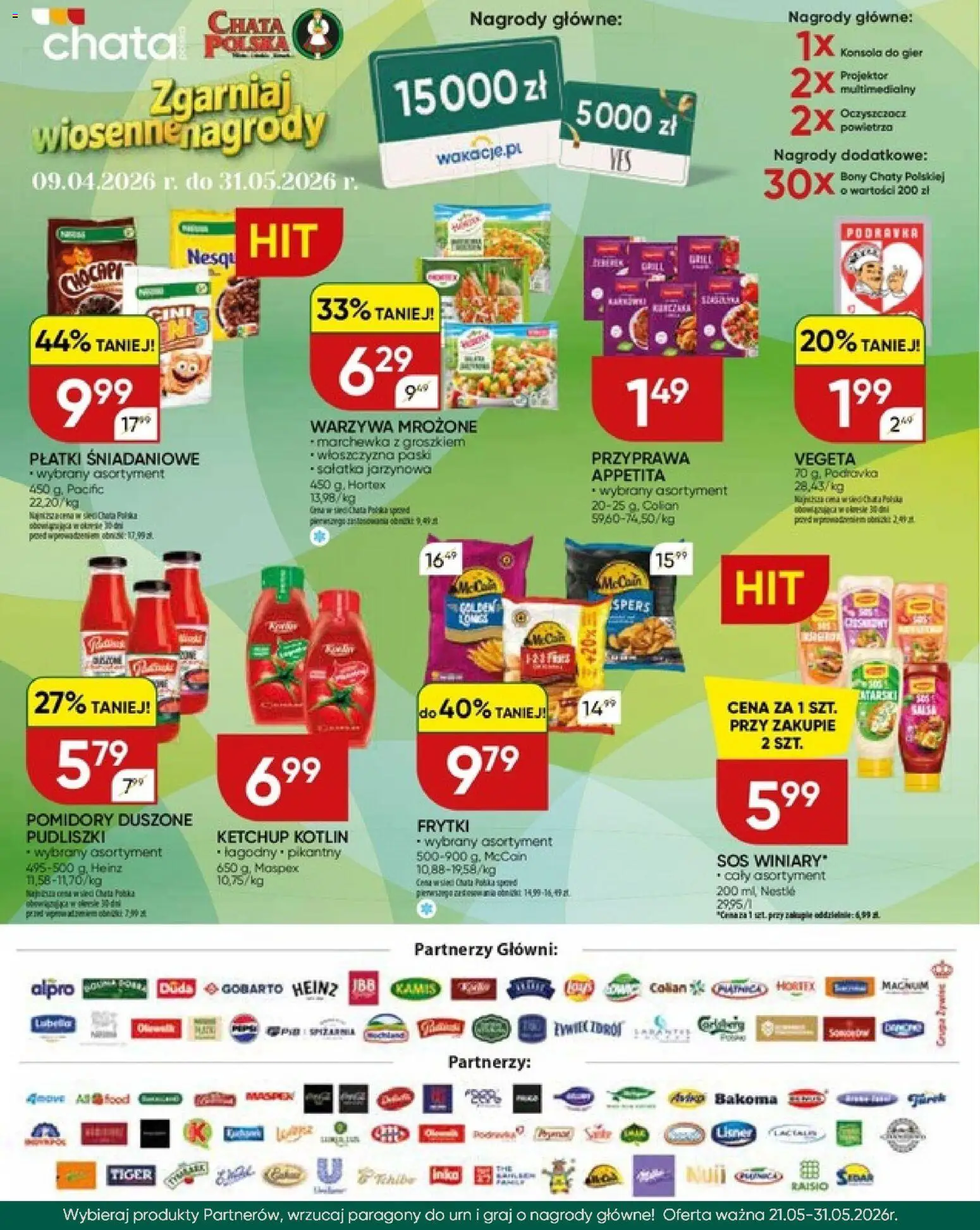 Chata Polska gazetka od 09.04.2026 | Strona: 5 | Produkty: Ketchup, Płatki śniadaniowe, Konsola, Sałatka