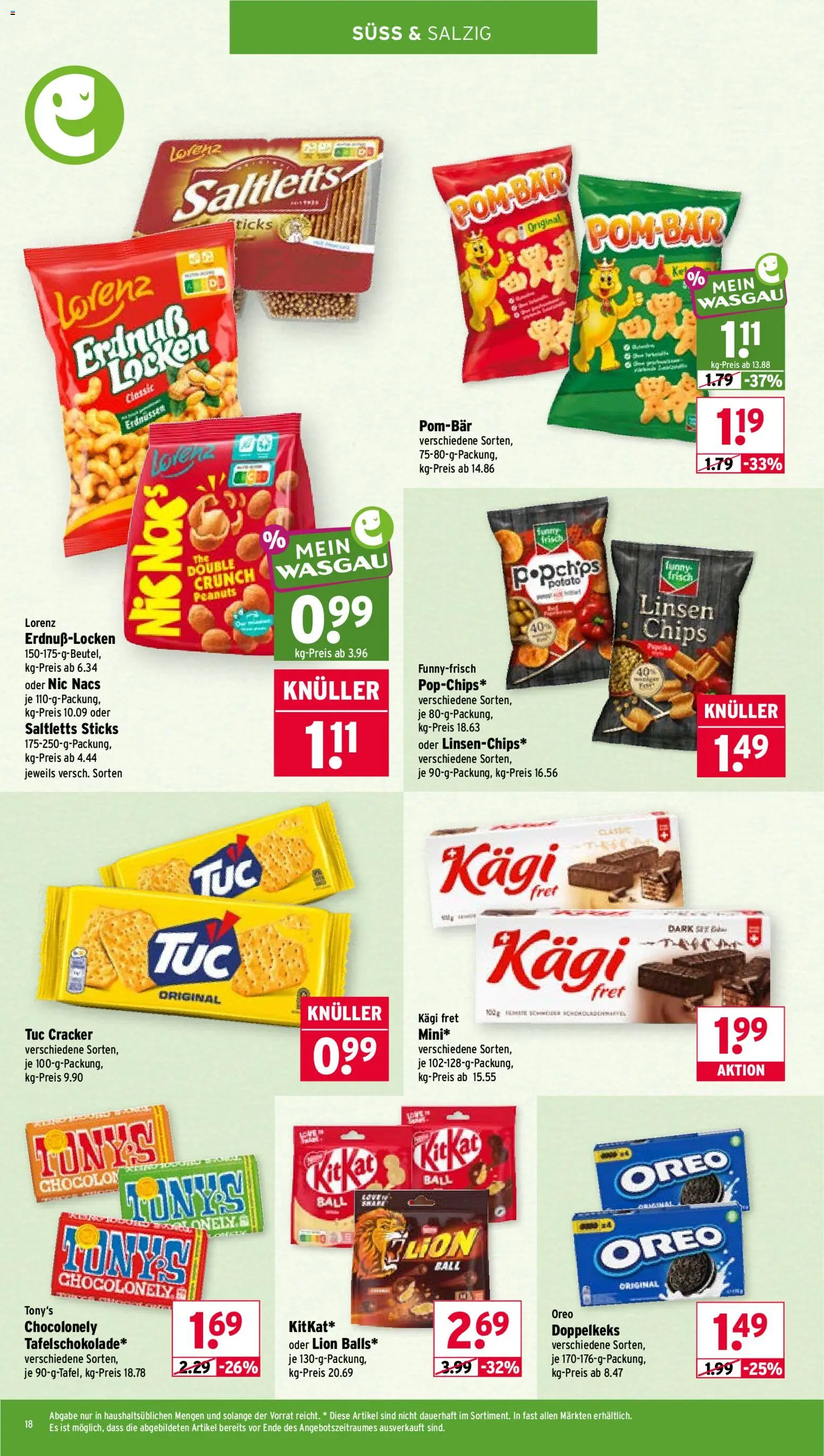 Wasgau Prospekt – gültig ab 26.05.2026 | Seite: 18 | Produkte: Chips