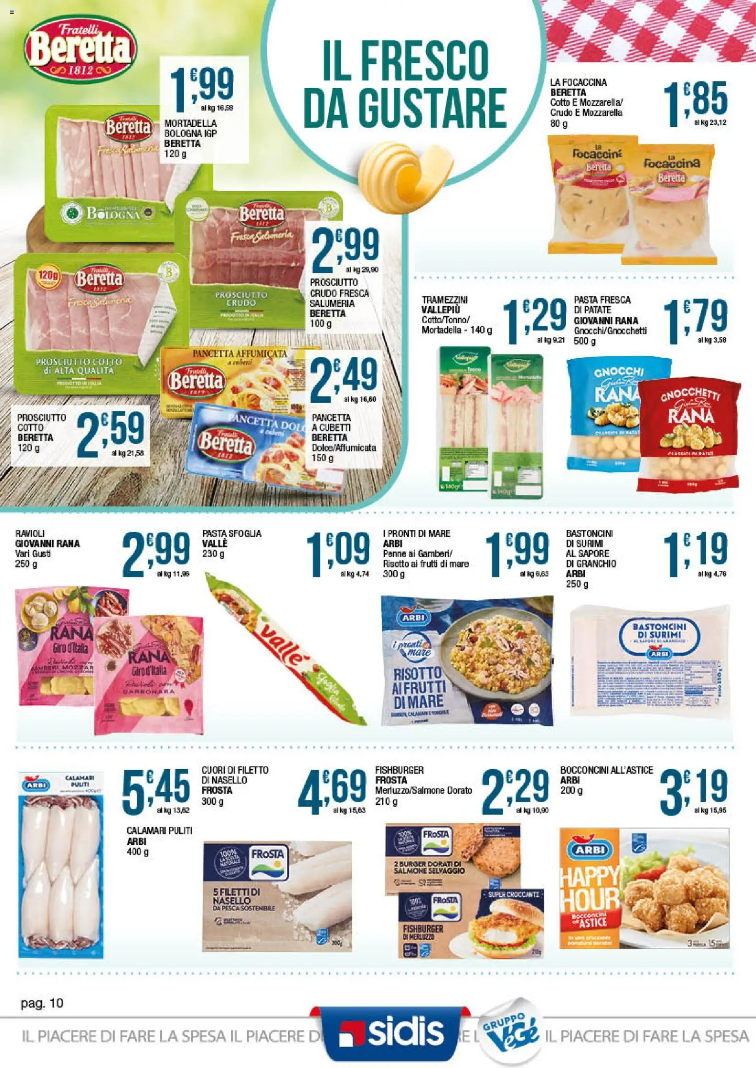 Volantino Sidis del 15.06.2026 | Pagina: 10 | Prodotti: Cd, Merluzzo, Mozzarella, Ravioli