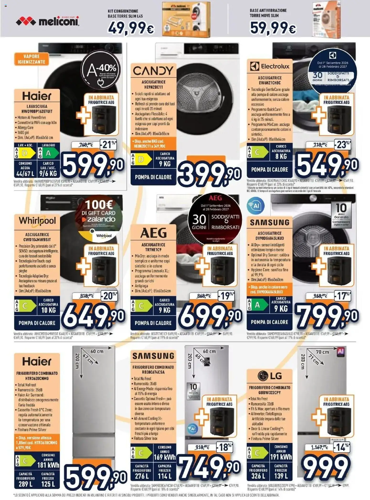 Volantino Unieuro del 12/10/2026 | Pagina: 25 | Prodotti: Acqua, Asciugatrice, Friggitrice, Samsung