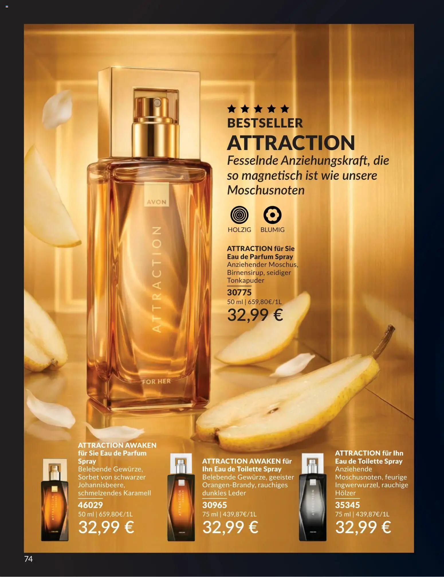 AVON Katalog Juli 2026 – gültig ab 01.07.2026 | Seite: 74 | Produkte: Toilette, Parfüm, Eau de Toilette, Eau de Parfum