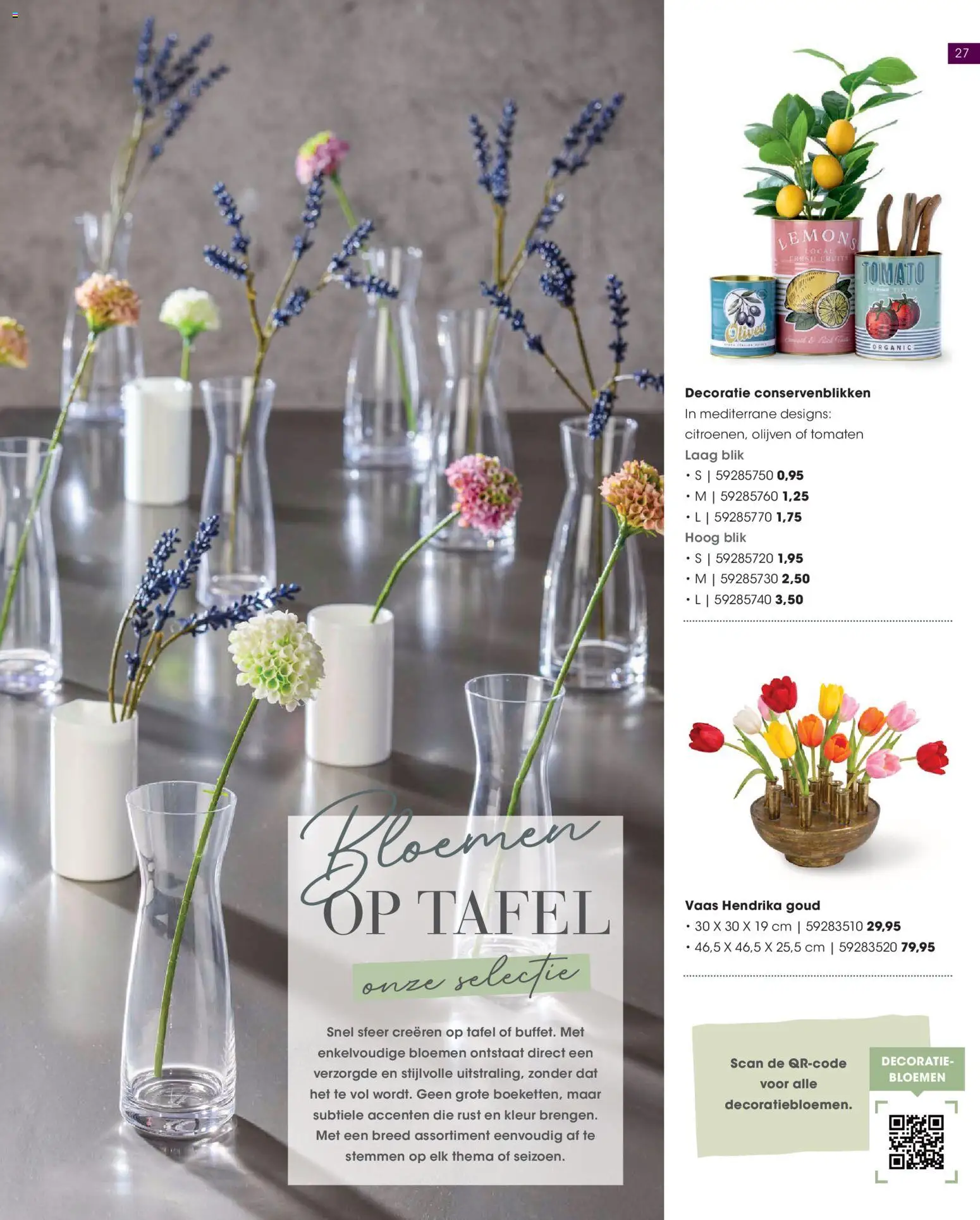 {H1} | Pagina: 27 | Producten: Tomaten, Bloemen, Tafel, Vaas