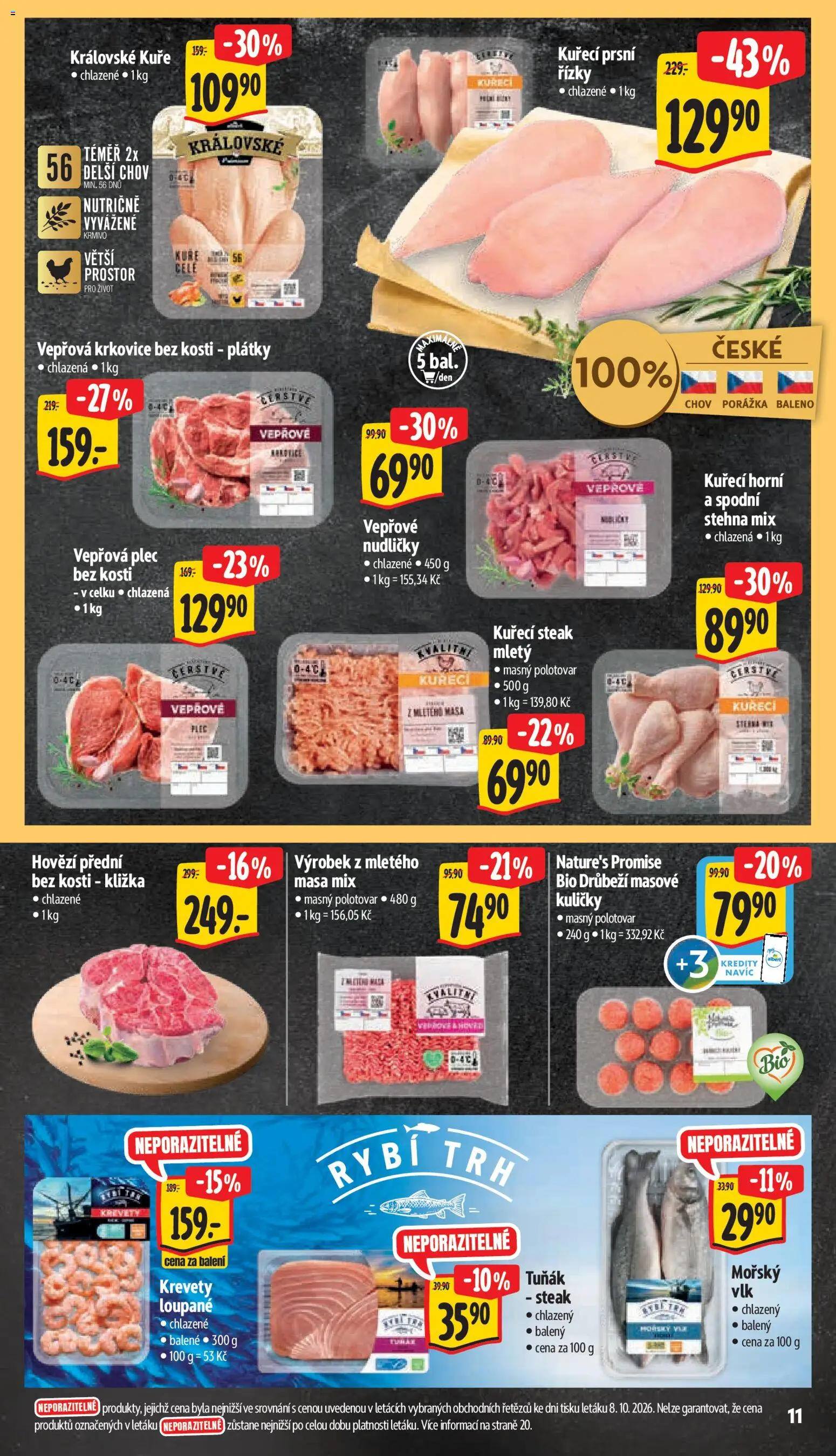 Albert leták - Supermarket od 14.10.2026 | Strana: 21 | Produkty: Kližka, Vepřová plec, Kuře, Krkovice