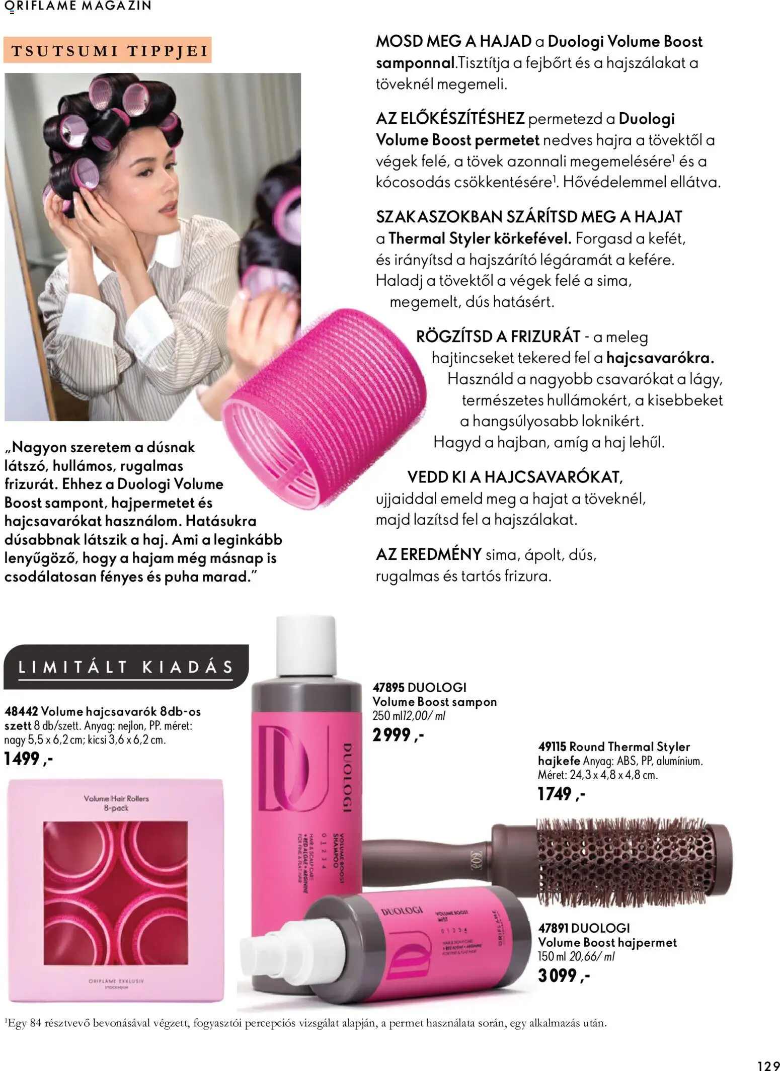 Oriflame akciós ujság - amely érvényes a következő dátumtól: 2026.09.30. | Oldal: 129 | Termékek: Hajszárító, Magazin, Sampon