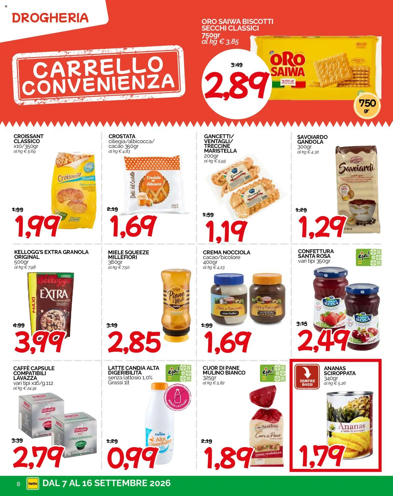 Volantino HarDis del 07/09/2026 | Pagina: 8 | Prodotti: Caffè, Latte, Sciroppo, Lavazza