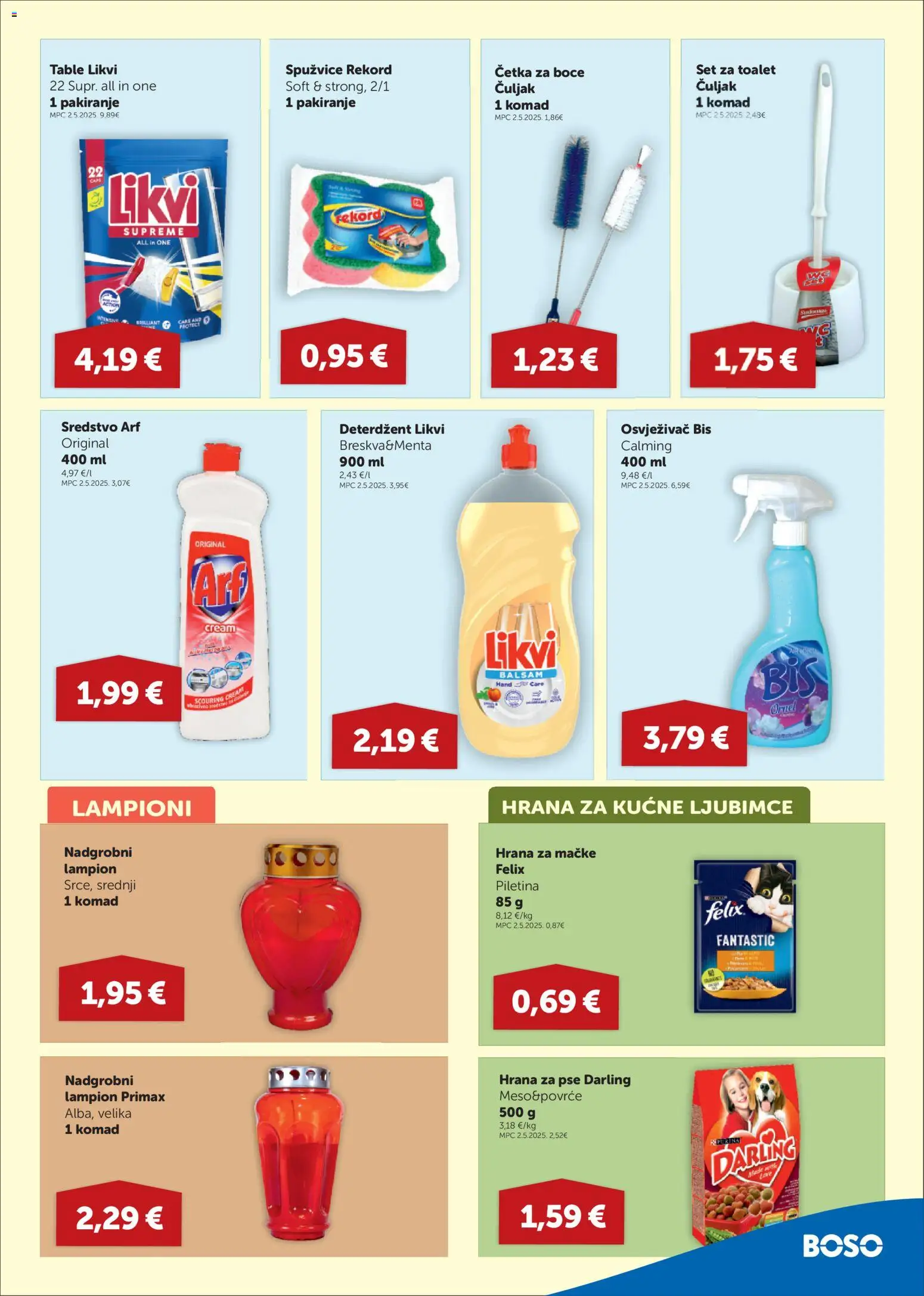 Boso katalog | vrijedi od 13.08.2026 | Stranica: 15 | Proizvodi: Četka, Lampion, Hrana za mačke, Arf