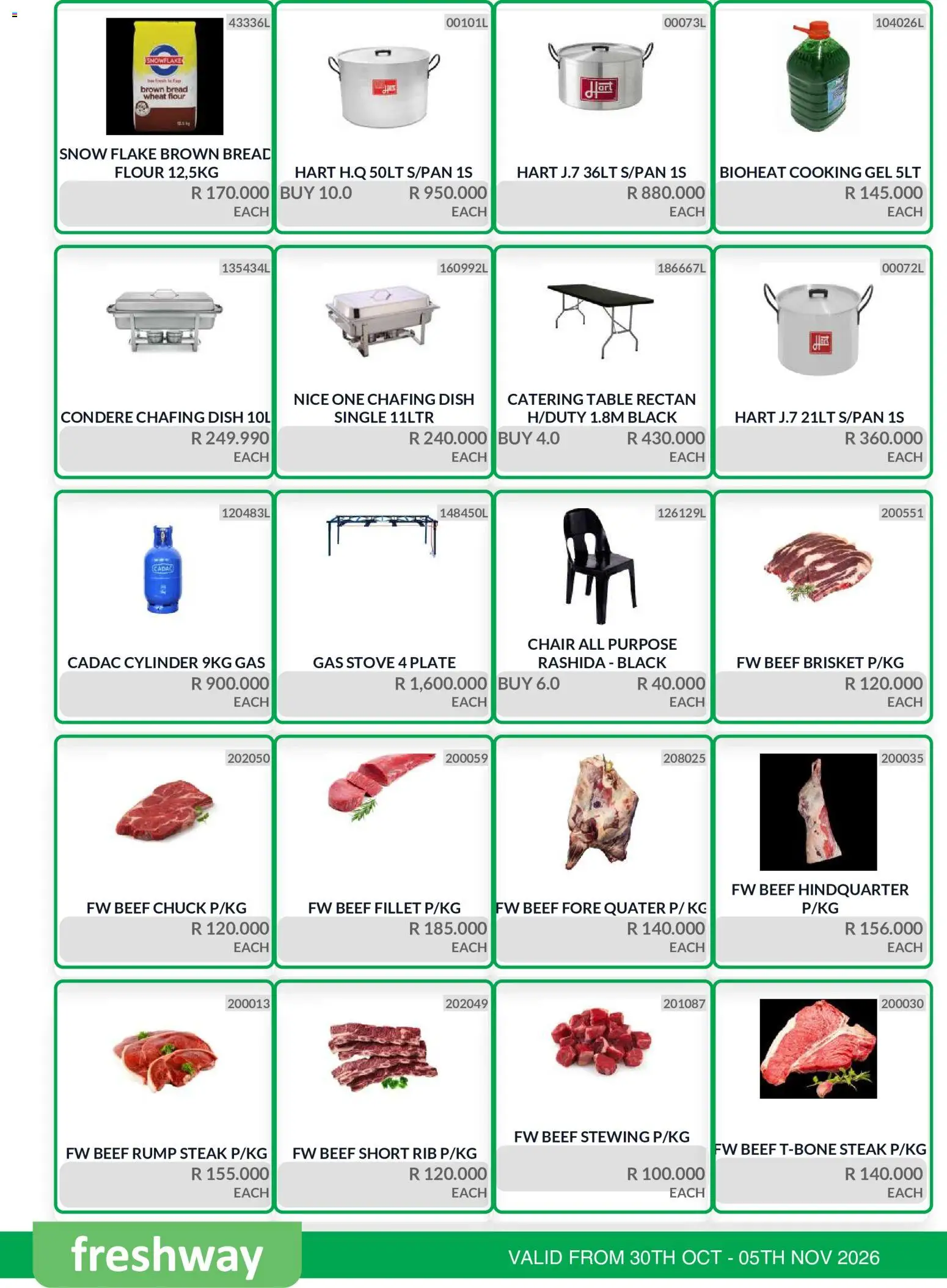 New KIT KAT Cash & Carry catalogue – valid from 30/10/2026 | Page: 9 | Products: Flour, Rump steak, Plate, Table