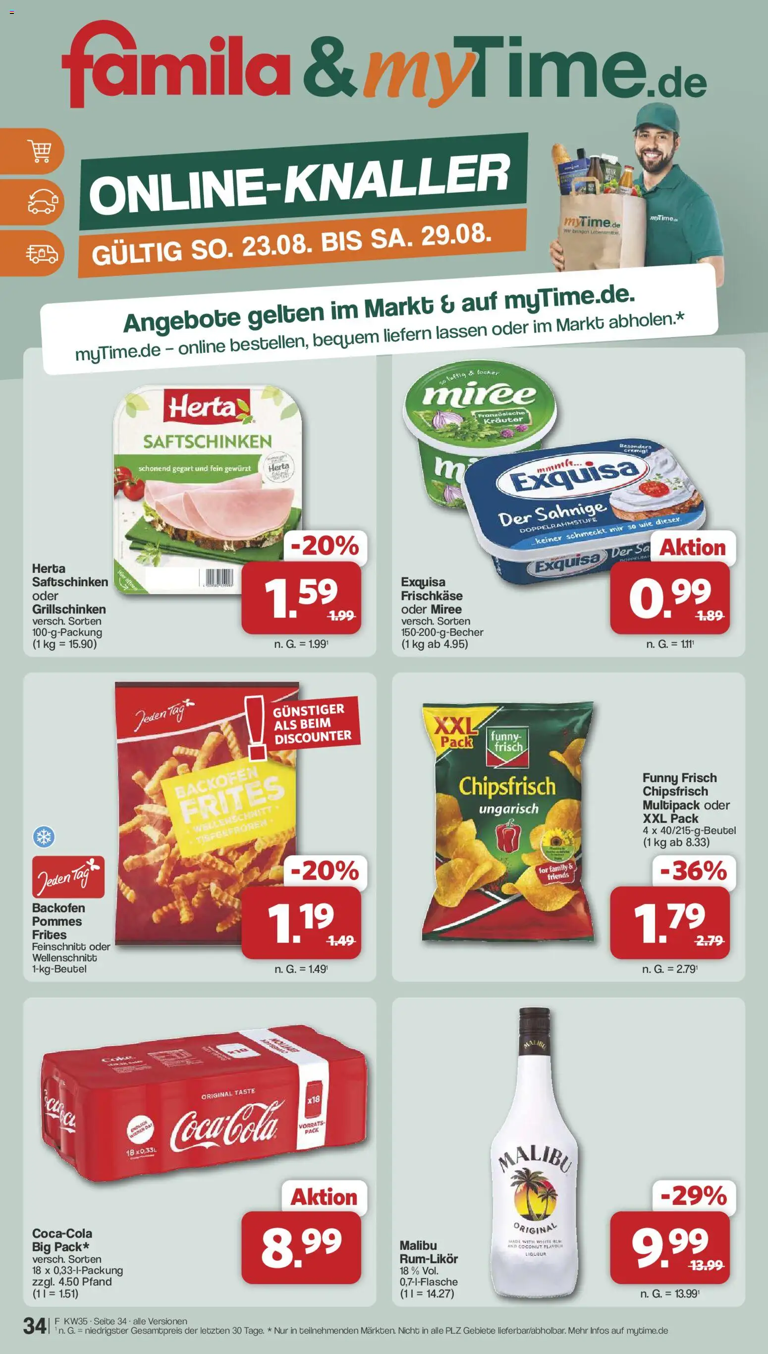 Famila Nordwest Prospekt – gültig ab 23.08.2026 | Seite: 38 | Produkte: Funny frisch, Pommes, Exquisa, Frischkase