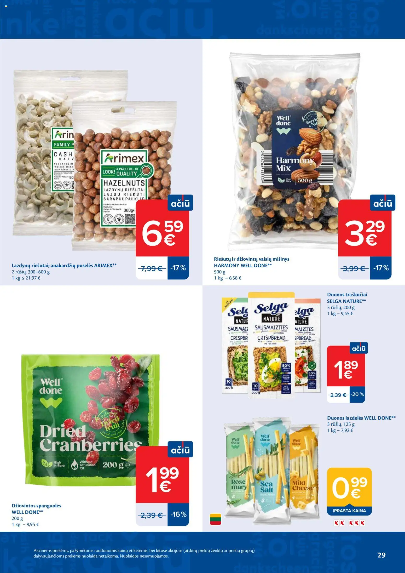 MAXIMA akcijos nuo 26.05.2026 | Puslapis: 29 | Prekių: Riešutai, Traškučiai