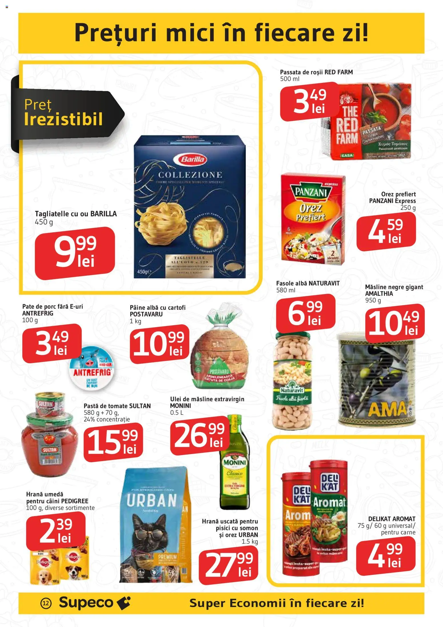 Noul catalog Supeco – valabil de la 11.06.2026 | Pagină: 12 | Produse: Hijyenik ped, Măsline, Pastă de tomate, Orez