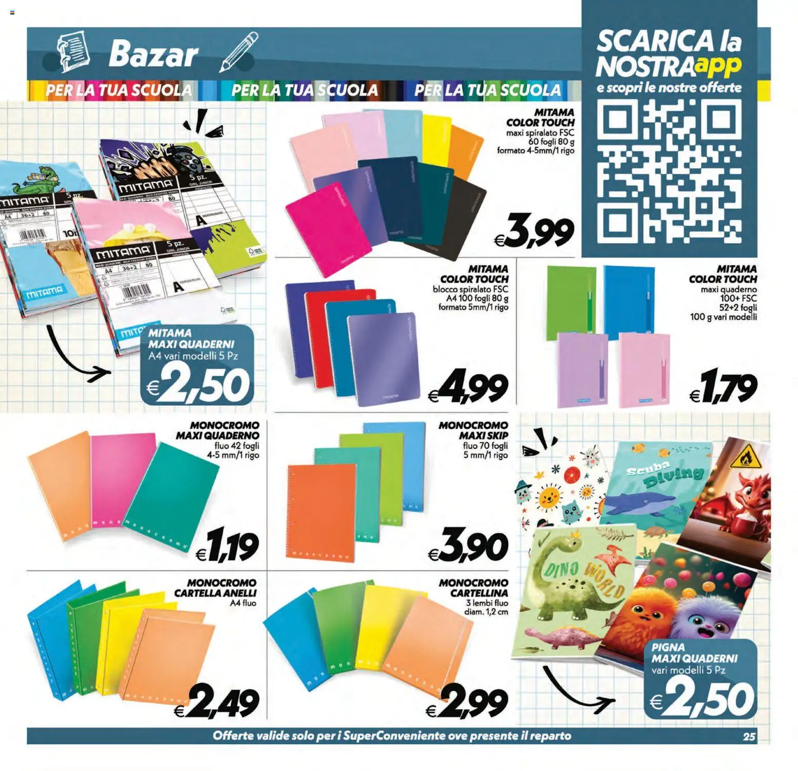 Volantino SuperConveniente del 11/09/2026 | Pagina: 25 | Prodotti: Quaderno