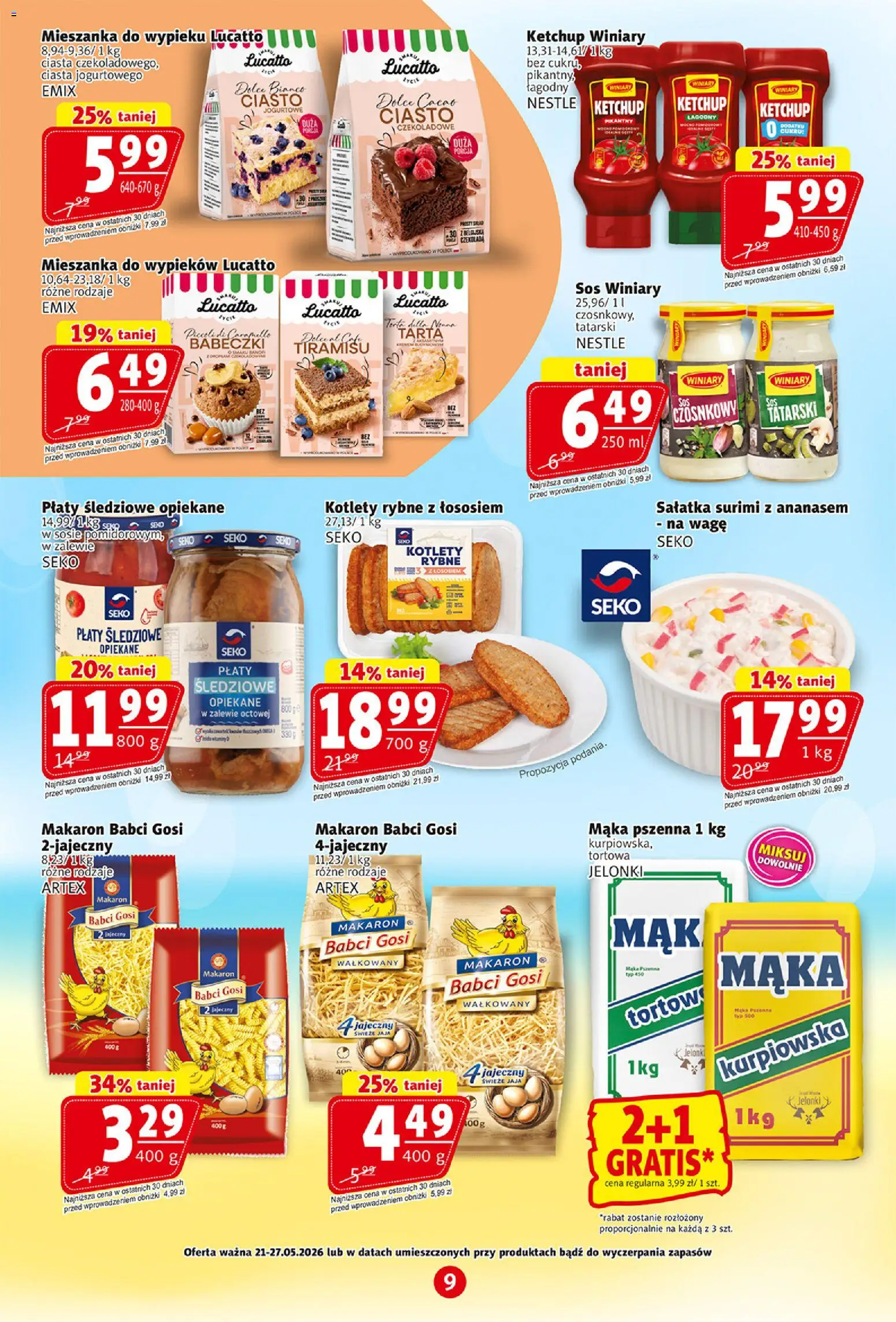 Prim Market gazetka od 21.05.2026 | Strona: 9 | Produkty: Ketchup, Babeczki, Czekolada, Sałatka