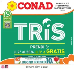 Anteprima del volantino Conad volantino Quattro Castella valido a partire dal 23/09/2026