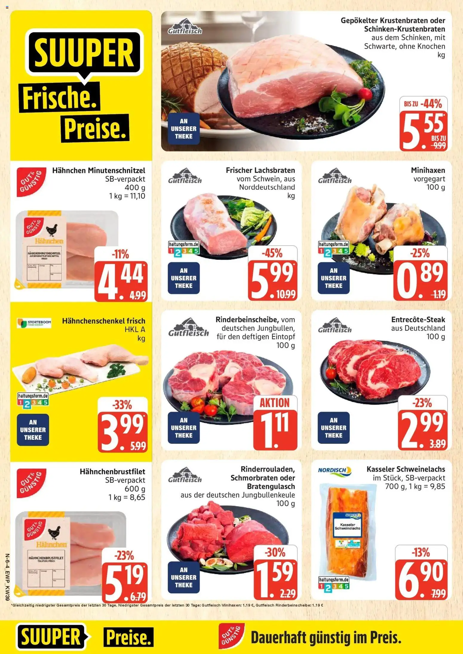 E center Prospekt Rostock (ab 21.09.2026) zum Blättern | Seite: 6 | Produkte: Hahnchen, Hahnchenschenkel, Theke, Krustenbraten