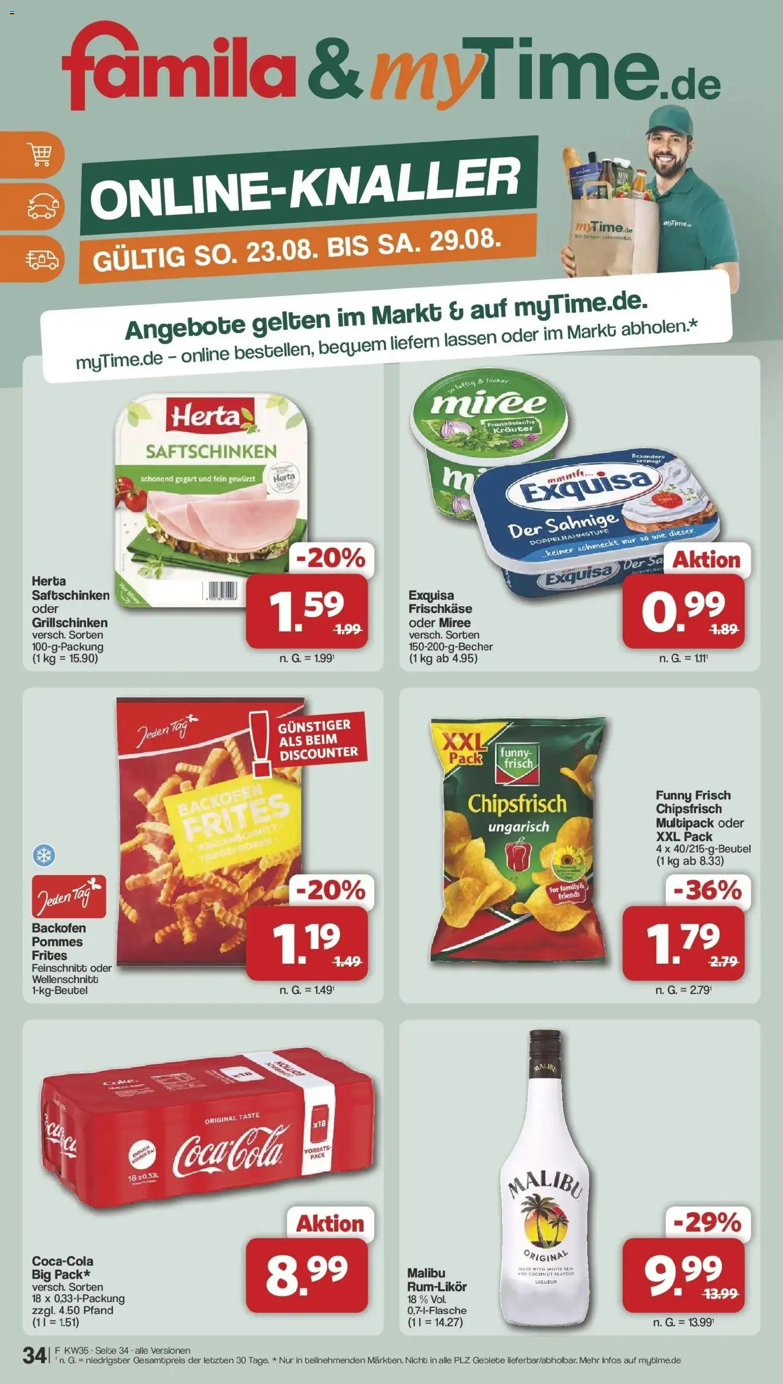 Famila Nordwest Wochenangebote (ab 24.08.2026) zum Blättern | Seite: 38 | Produkte: Pommes, Exquisa, Backofen, Frischkase
