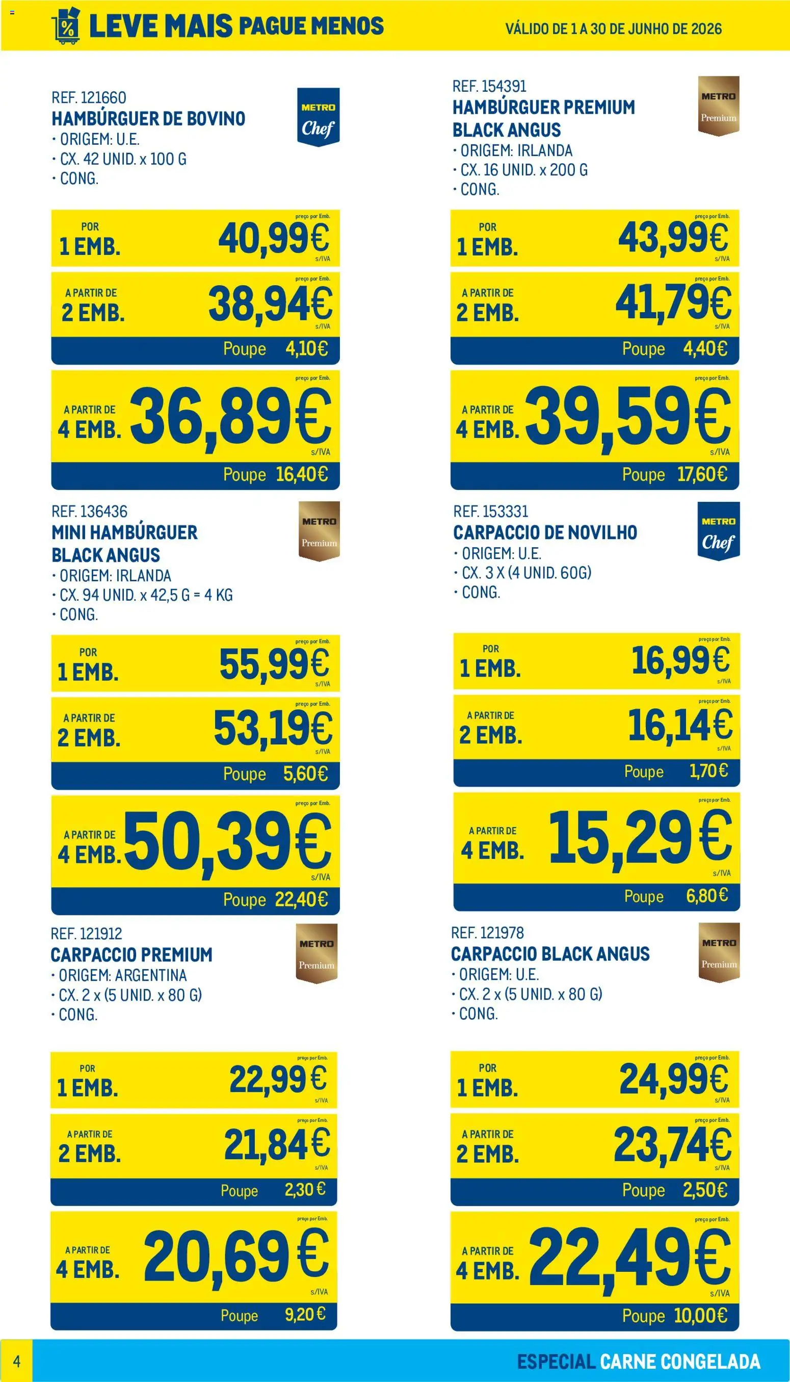 Makro Leve Mais Pague Menos - Carne Congelada │ válido de 01.06.2026 | Página: 4