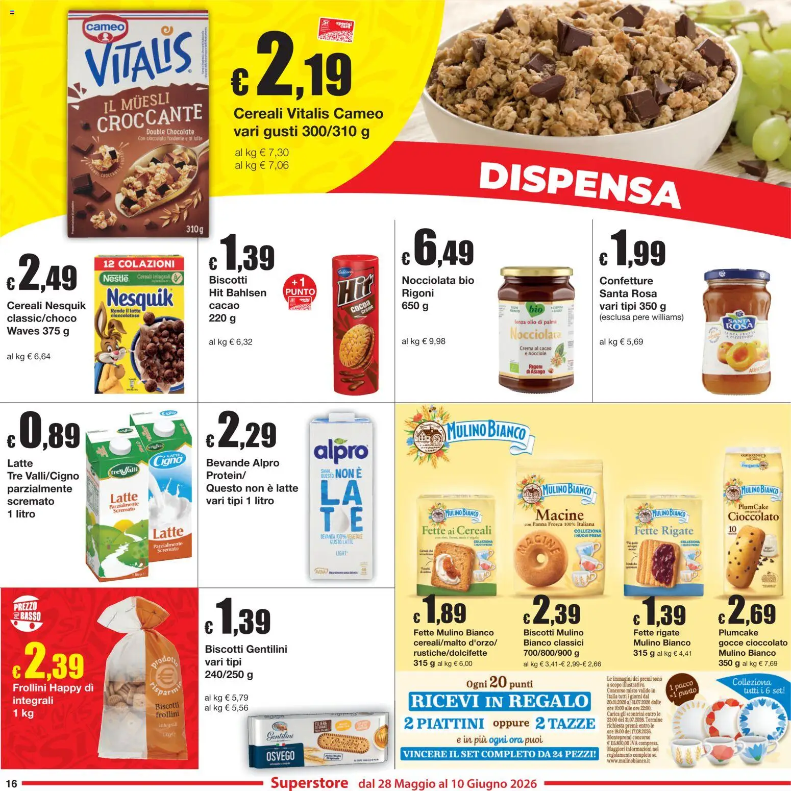 Volantino Sì con Te del 28.05.2026 | Pagina: 16 | Prodotti: Crema, Latte, Plumcake, Frollini
