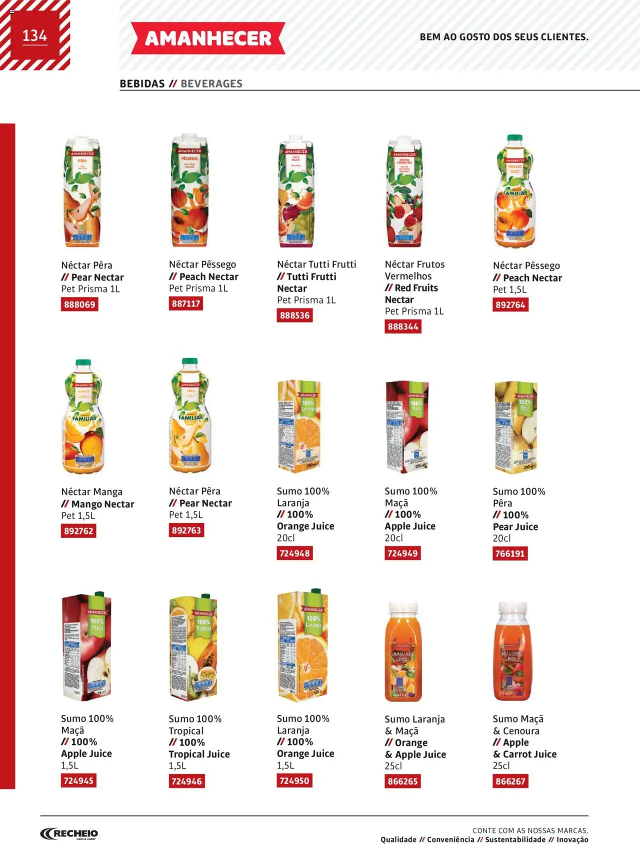 Recheio AS NOSSAS MARCAS │ válido de 19/12/2023 | Página: 134 | Produtos: Maça, Sumo, Cenoura