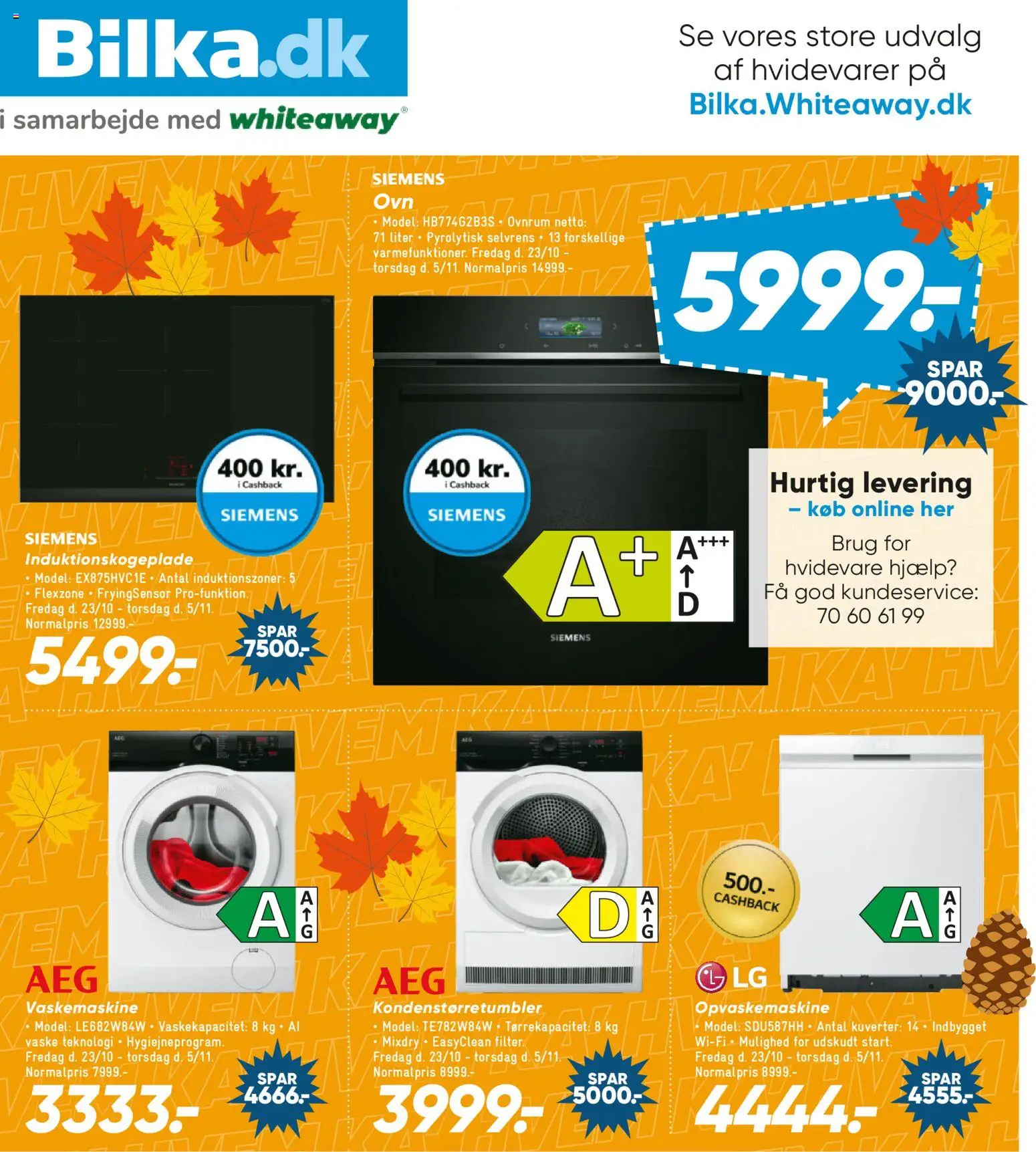 Bilka tilbudsavis – gyldig fra 23/10/2026 | Side: 44 | Produkter: Vaskemaskine, Opvaskemaskine
