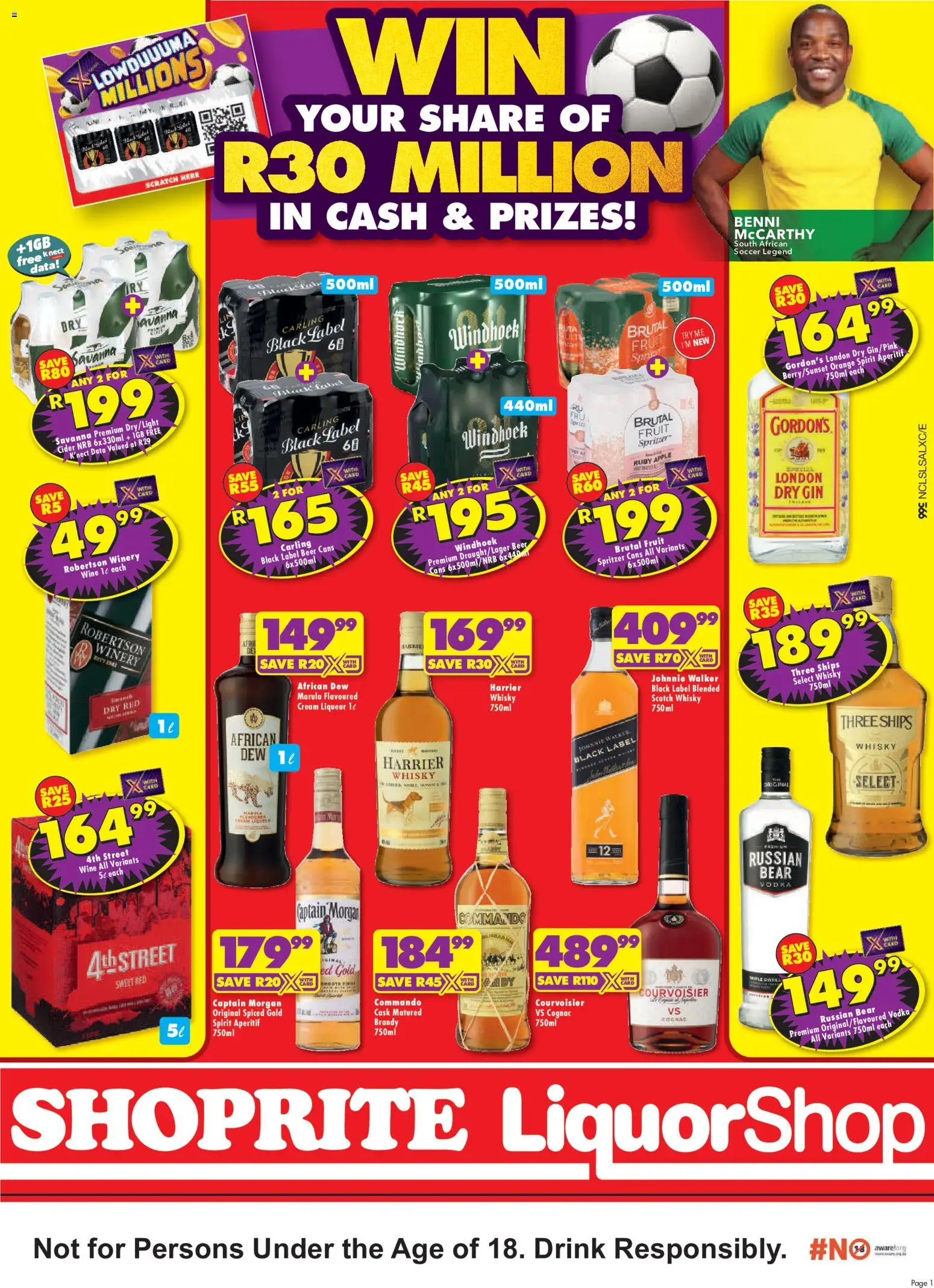 New Shoprite catalogue – valid from 25.05.2026 | Page: 1 | Products: Cider, Gin, Fruit, Ensalada de quino