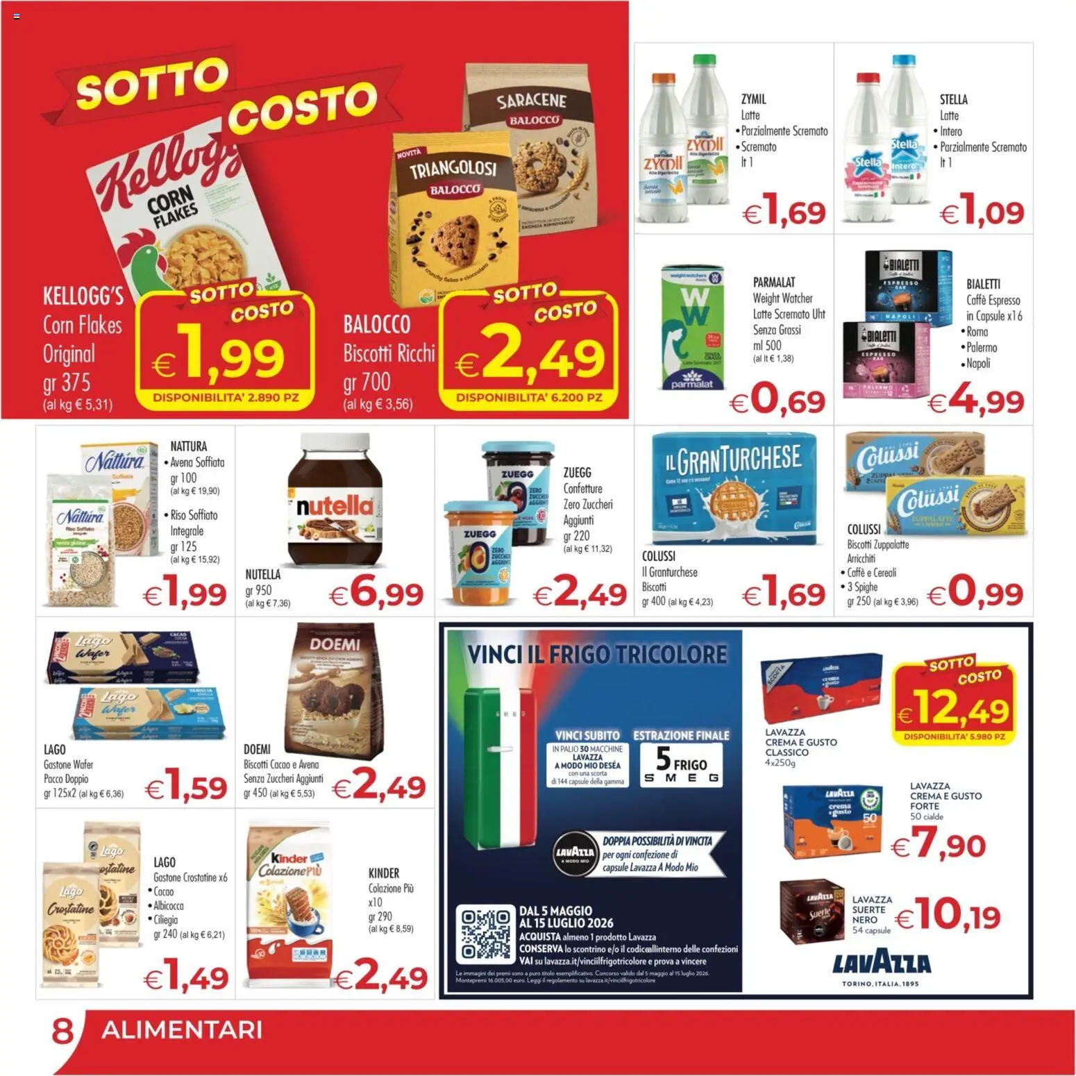 Volantino MerSi Supermercati del 17.06.2026 | Pagina: 8 | Prodotti: Crema, Riso, Biscotti, Crostatine