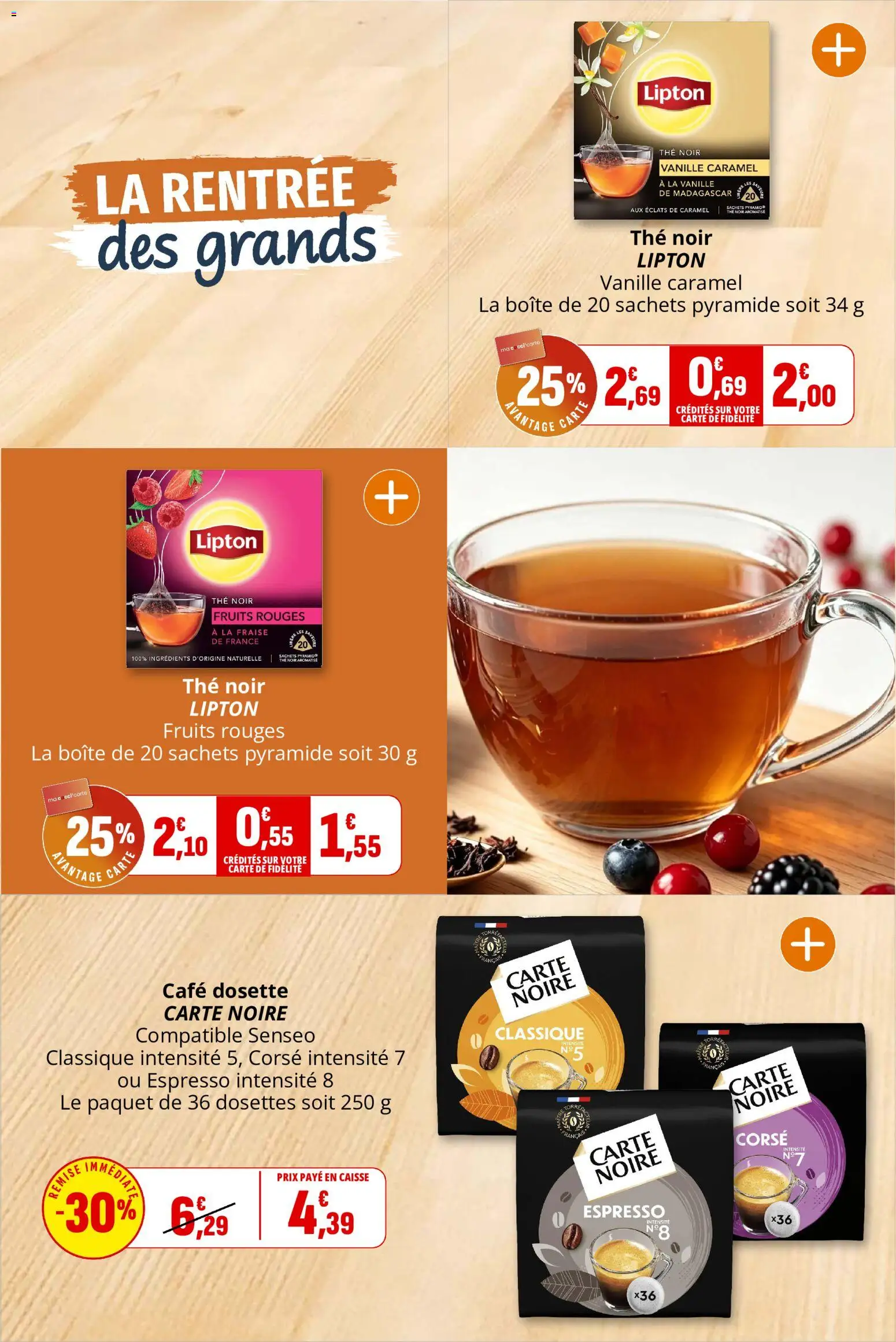 {H1} | Page: 25 | Produits: Fraise, Ingrédients, Senseo, Café