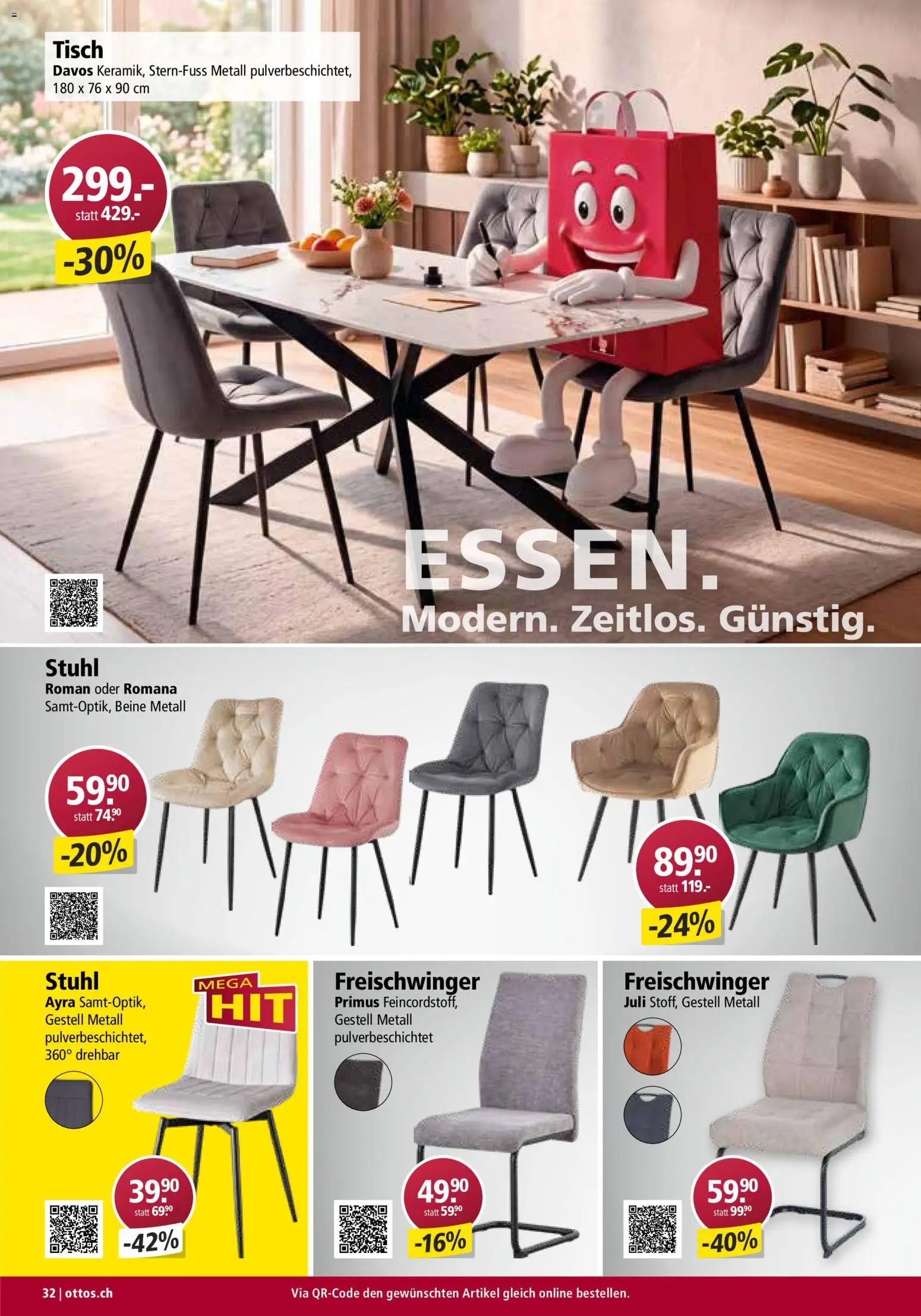 Otto's Aktionen Möbelflyer – gültig ab 01.09.2026 | Seite: 32 | Produkte: Tisch, Stuhl