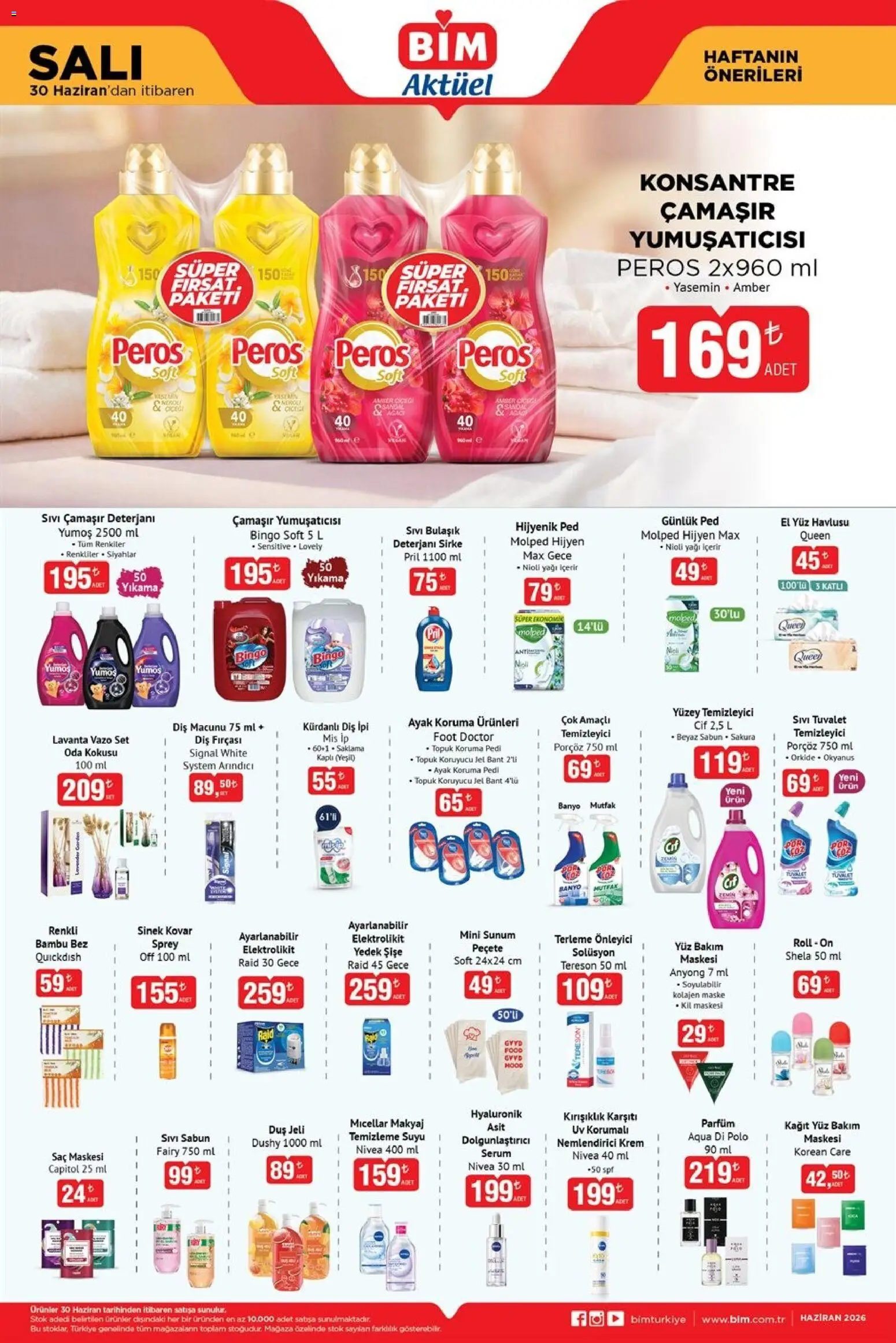 BİM - Katalog Salı - 30 Haziran 2026 tarihinden itibaren geçerlidir | Sayfa: 1 | Ürünler: Oda kokusu, Banyo, Vazo, Maske