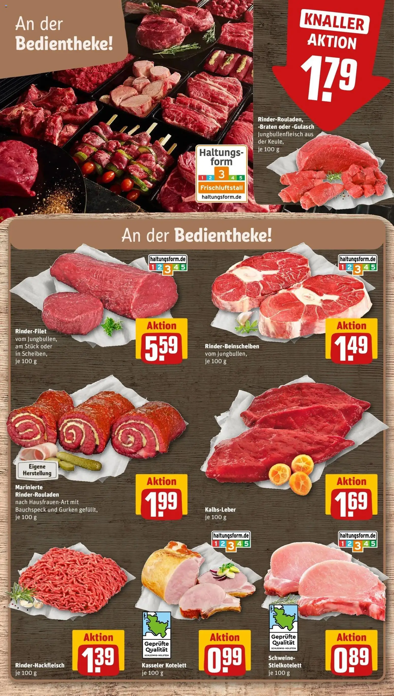 REWE Prospekt ab 26.10.2026 zum Blättern » Angebote | Seite: 8 | Produkte: Rinderrouladen, Rinderfilet, Gulasch, Gurken