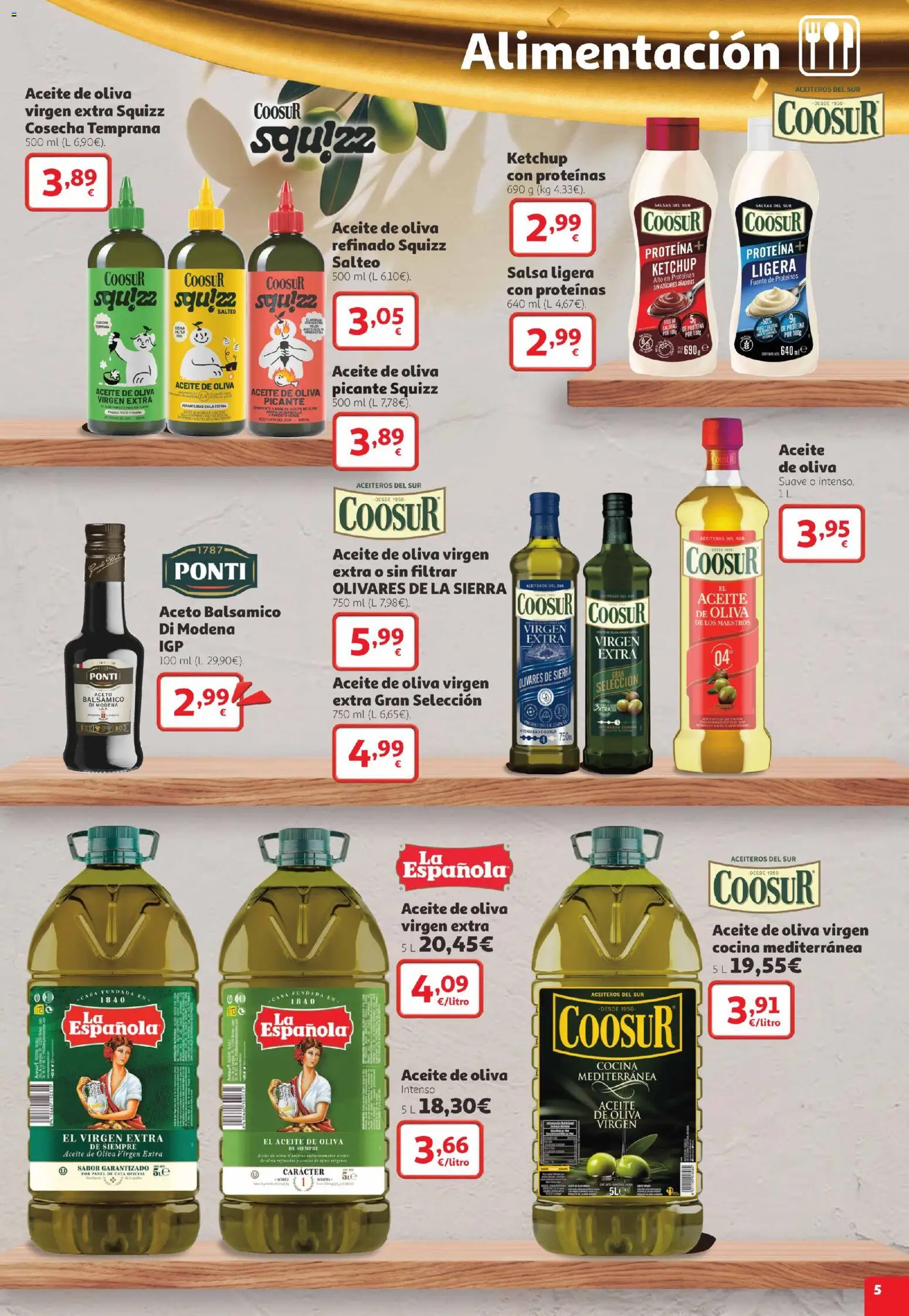 Alcampo folleto Telde │ válido desde el 22/10/2026 | Página: 5 | Productos: Proteína, Aceite, Aceite de oliva, Cocina