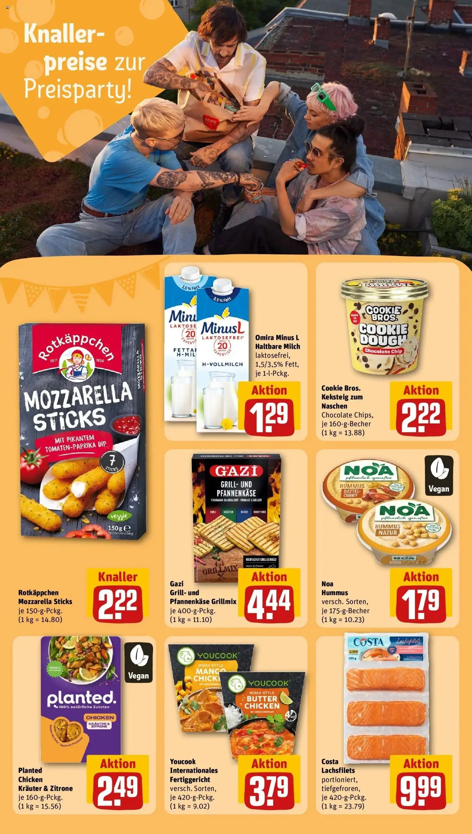 REWE Prospekt ab 31.08.2026 zum Blättern » Angebote | Seite: 16 | Produkte: Milch, Butter, Mozzarella, Mango