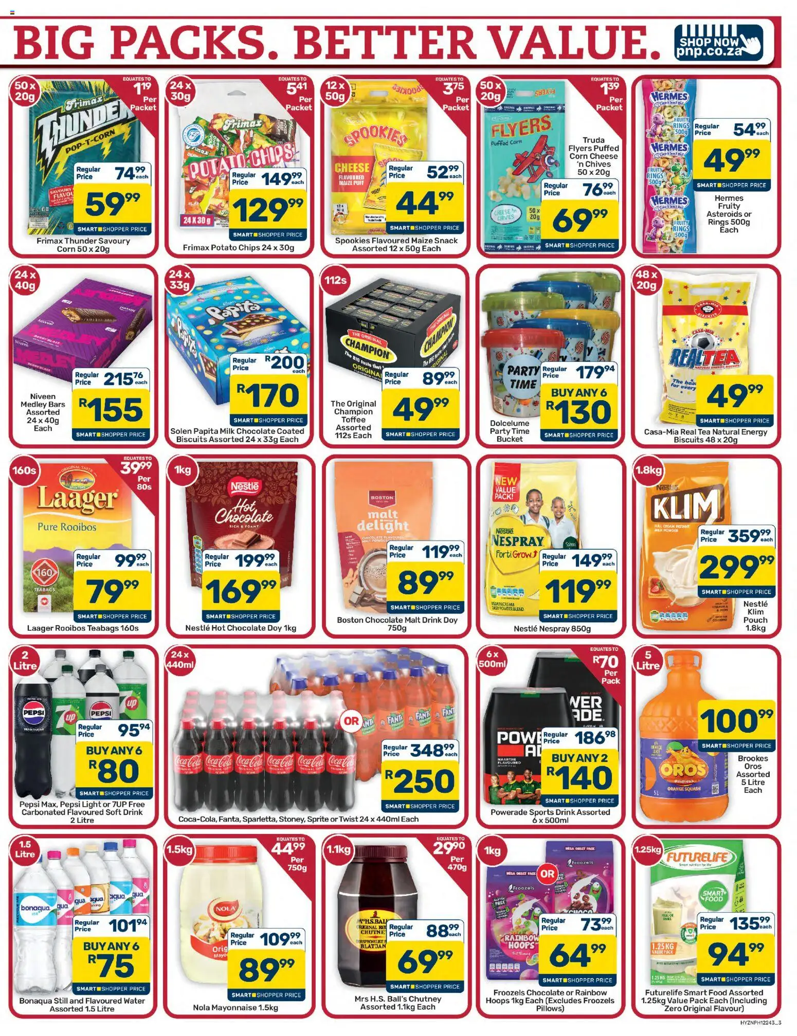 New Pick n Pay catalogue – valid from 17/08/2026 | Page: 3 | Products: Light, Biscuits, Tea, Water