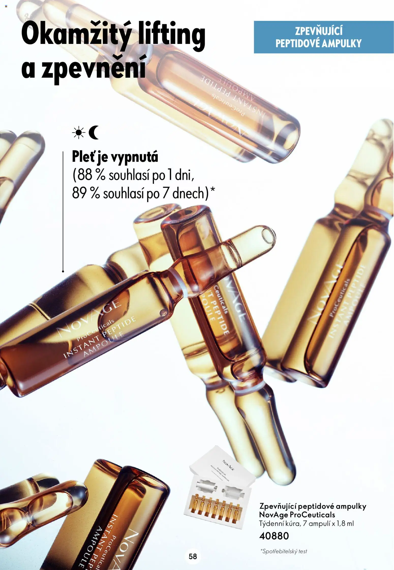 Oriflame katalog Novage+ od 21.07.2026 | Strana: 58 | Produkty: Test
