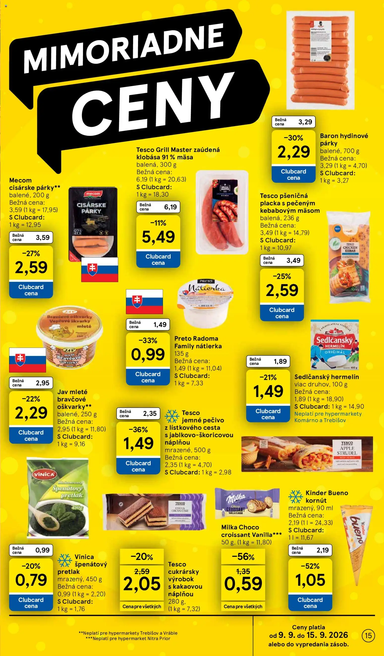 Nové Tesco akcie – leták je platný od 09.09.2026 | Strana: 15