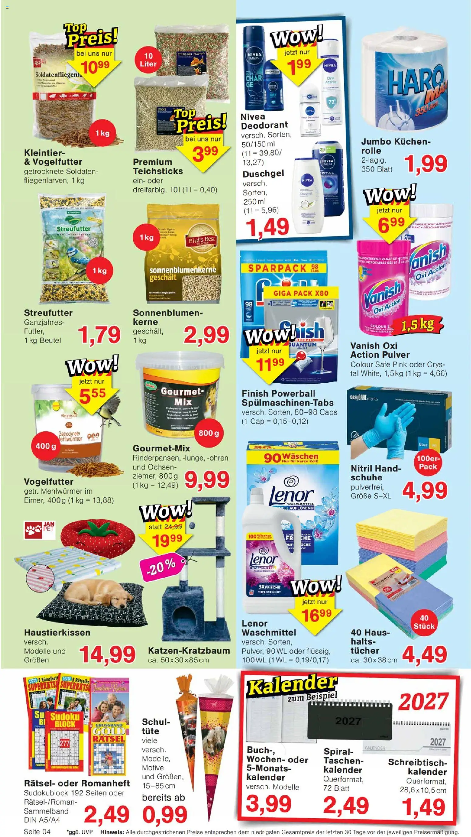 Wiglo Wunderland Prospekt – gültig ab 17.08.2026 | Seite: 4 | Produkte: Lenor, Duschgel, Deodorant, Spülmaschinentabs