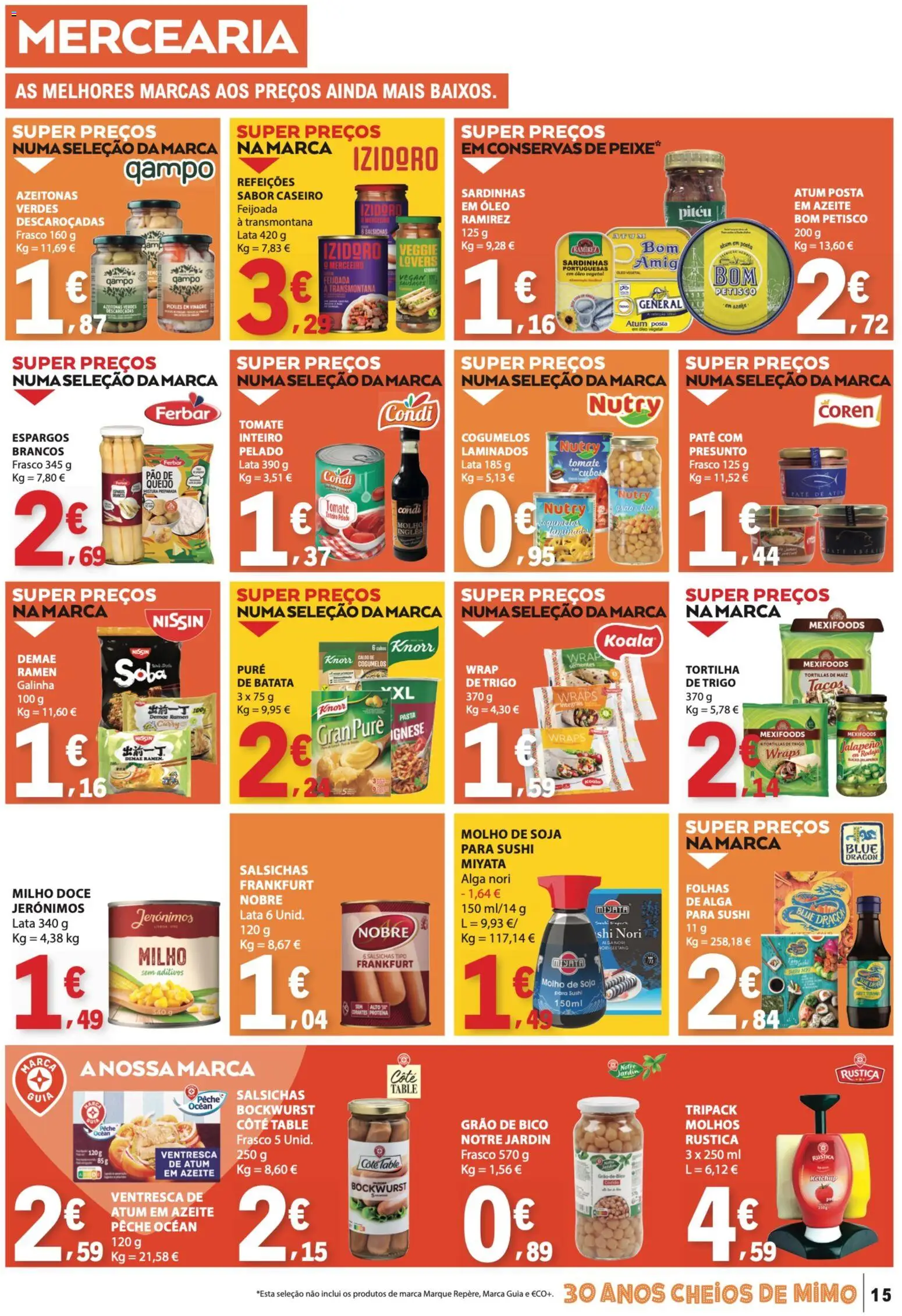 E.Leclerc folheto │ válido de 30.04.2026 | Página: 15 | Produtos: Espargos, Azeite, Presunto, Cogumelos