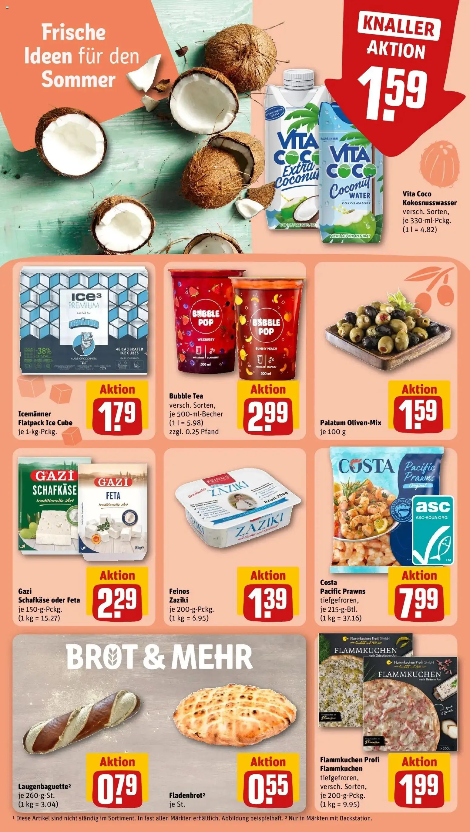 REWE Prospekt ab 10.08.2026 zum Blättern » Angebote | Seite: 20 | Produkte: Feta, Mango, Brot