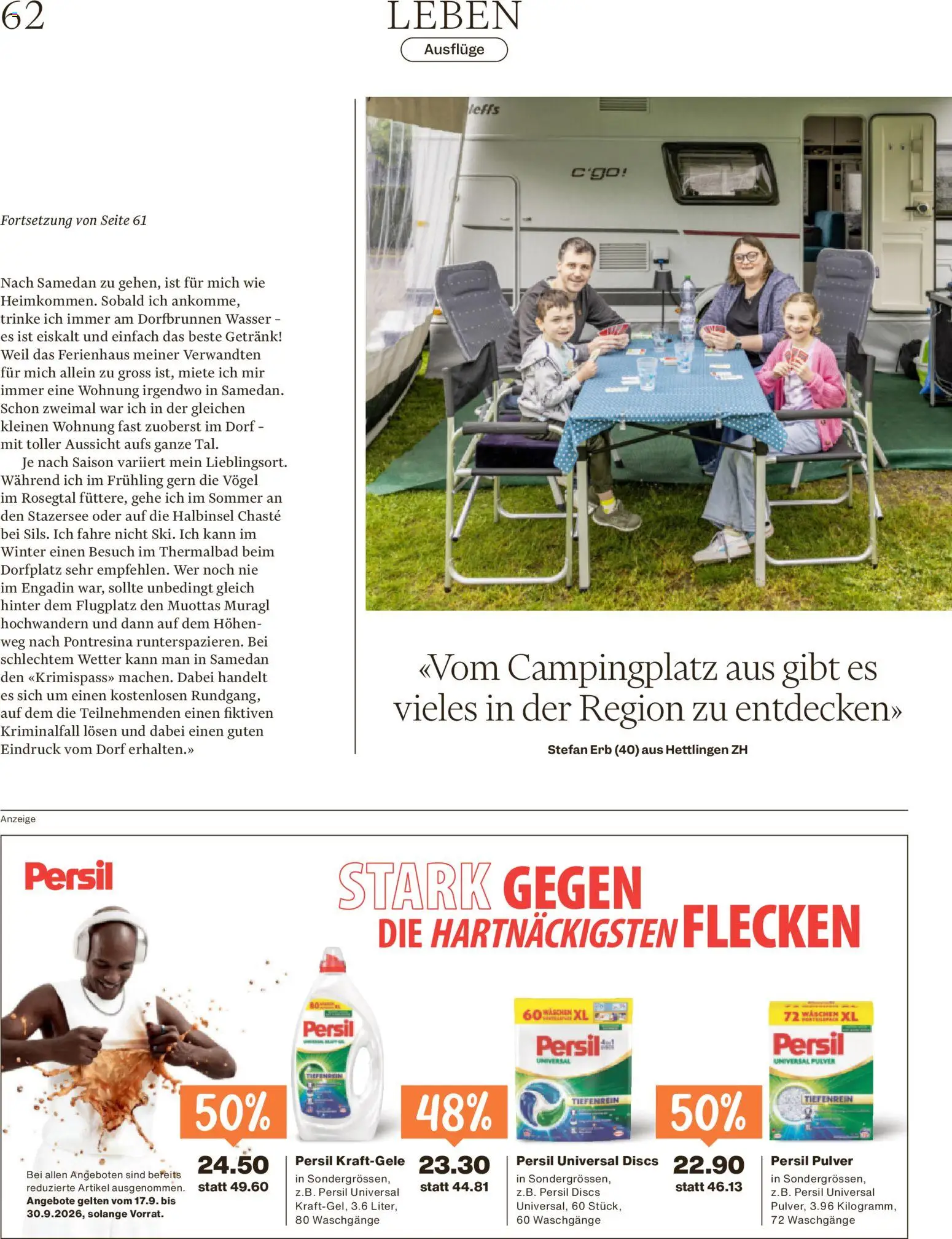 Migros aktionen Magazin – gültig ab 16.09.2026 | Seite: 62 | Produkte: Pulver, Wasser