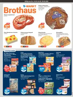 V-Markt Angebote ab 24.09.2026 gültig | Seite: 5 | Produkte: Mozzarella, Gouda, Milka, Pizza
