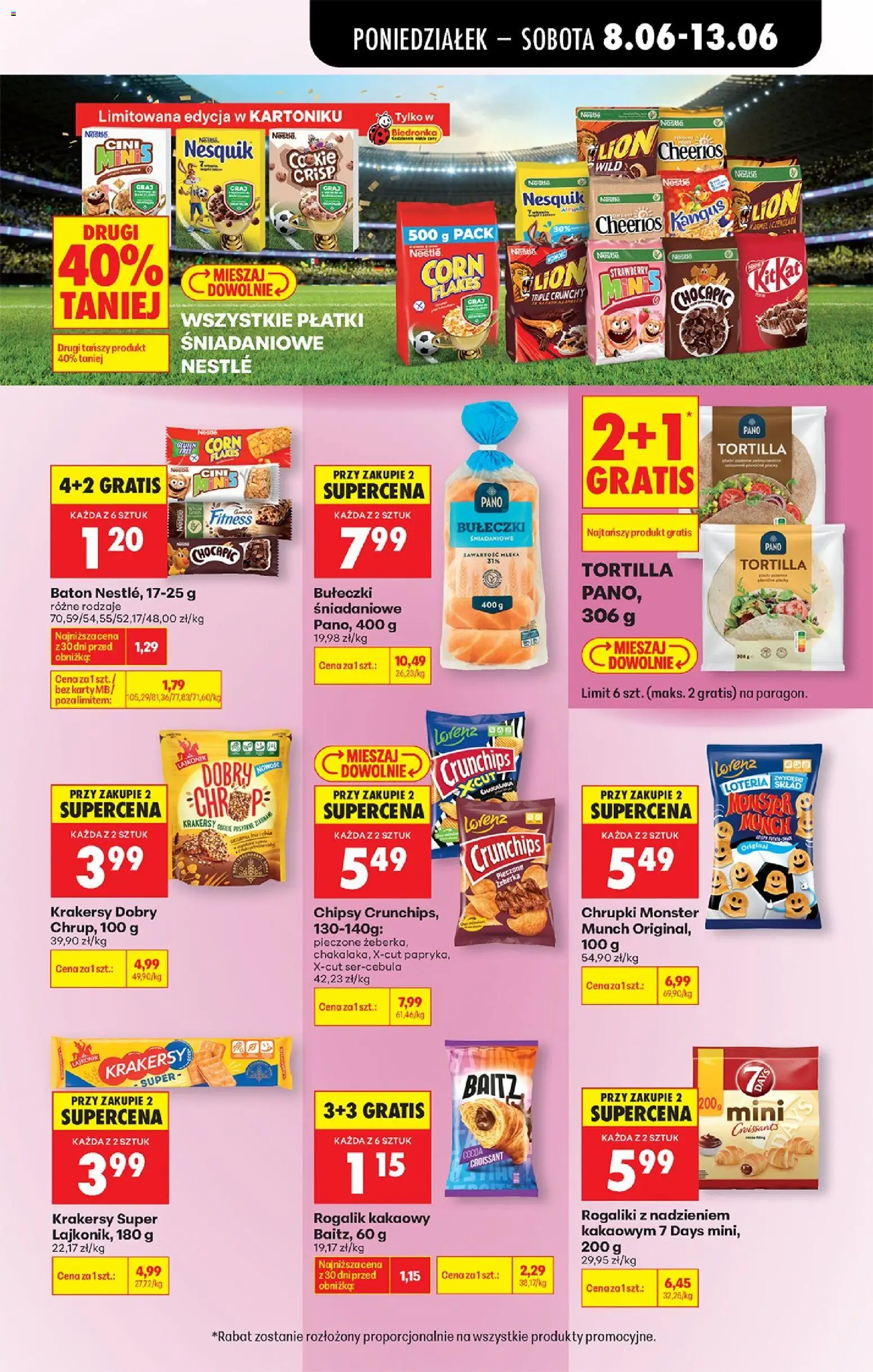 Biedronka gazetka od poniedziałku od 08.06.2026 | Strona: 59 | Produkty: Chipsy, Mleka, Bób, Baton