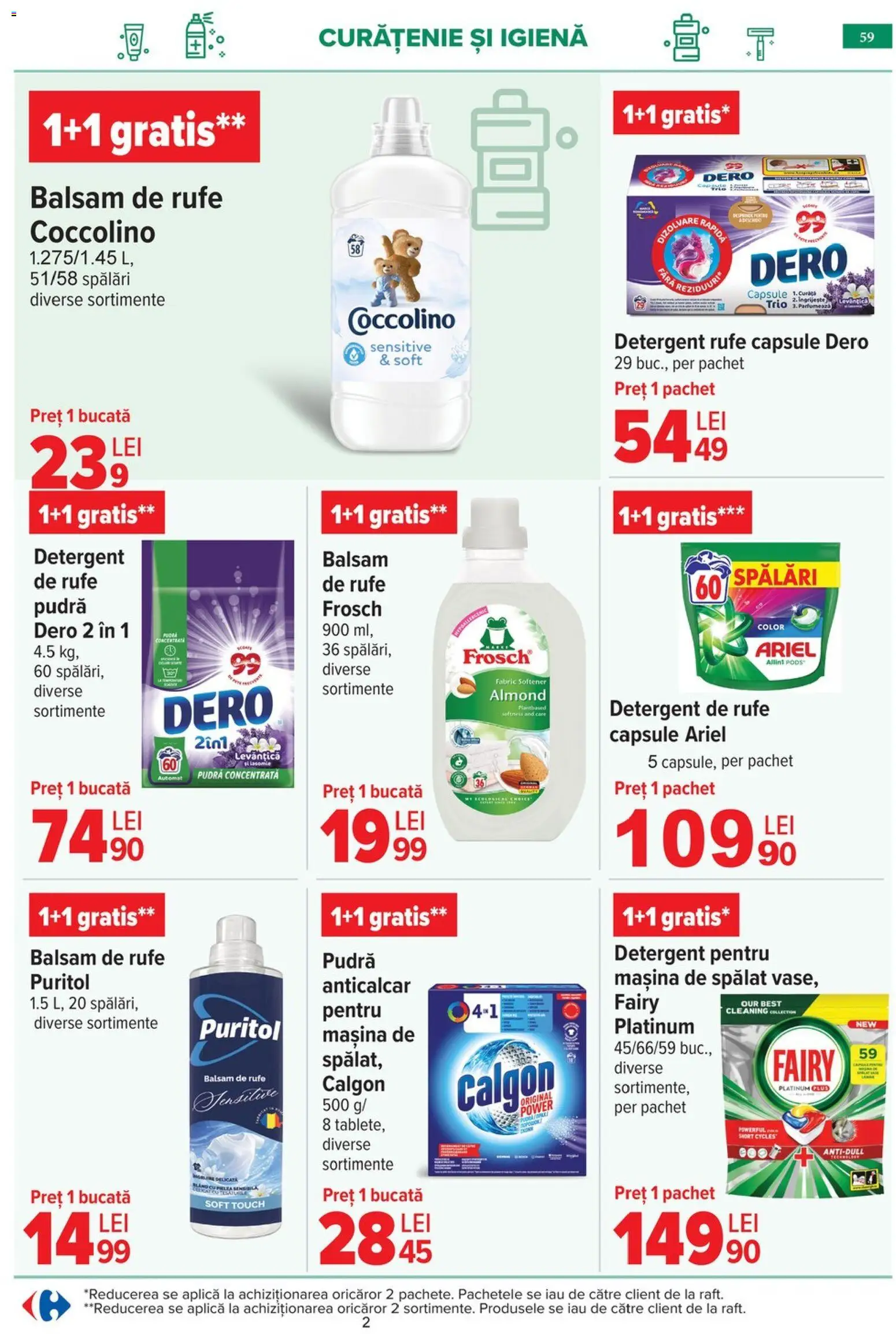 Noul catalog Carrefour – valabil de la 06.05.2026 | Pagină: 62 | Produse: Mașină De Spălat, Balsam, Detergent, Balsam de rufe