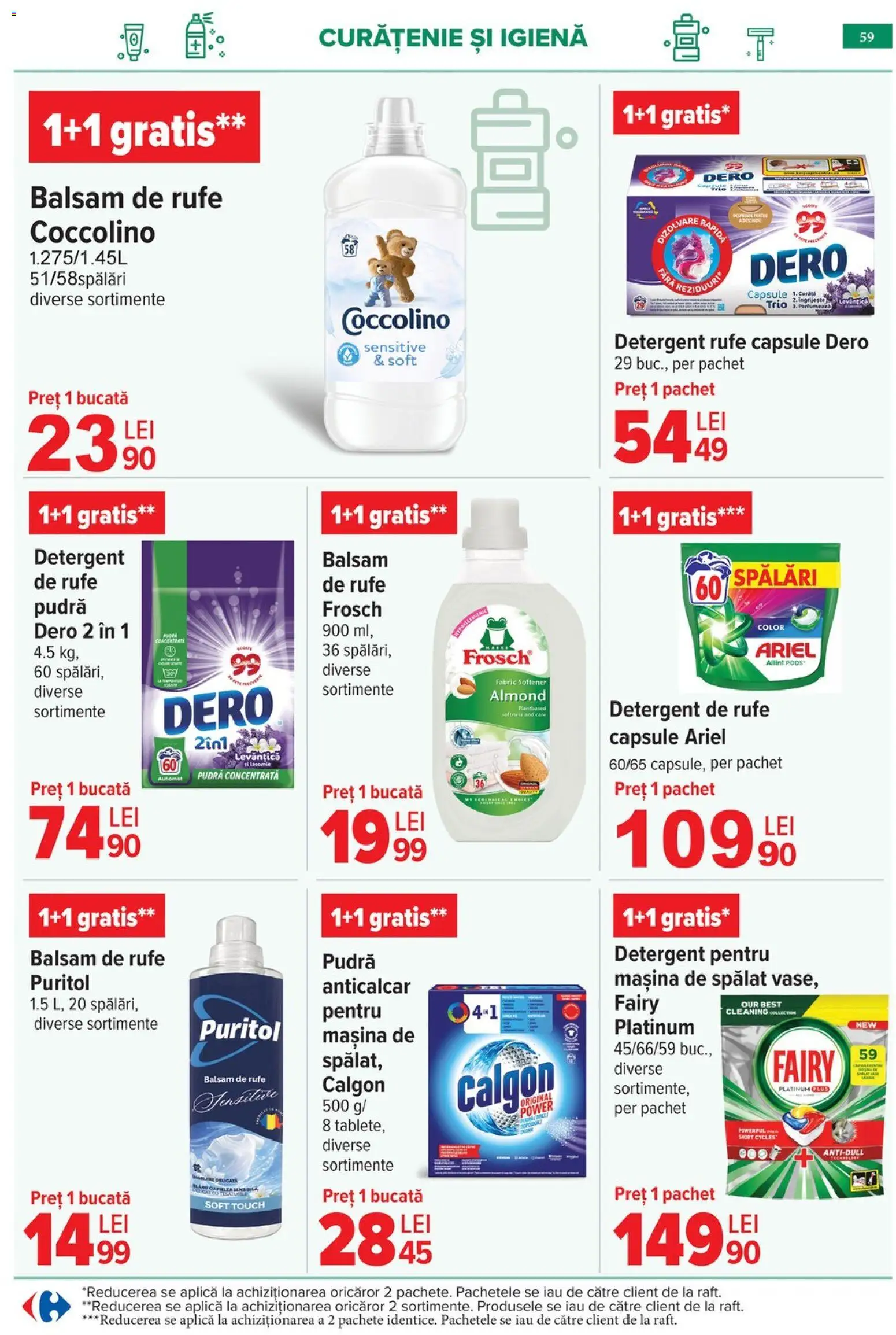Noul catalog Carrefour – valabil de la 06.05.2026 | Pagină: 62 | Produse: Pepino, Mașină De Spălat, Balsam, Balsam de rufe
